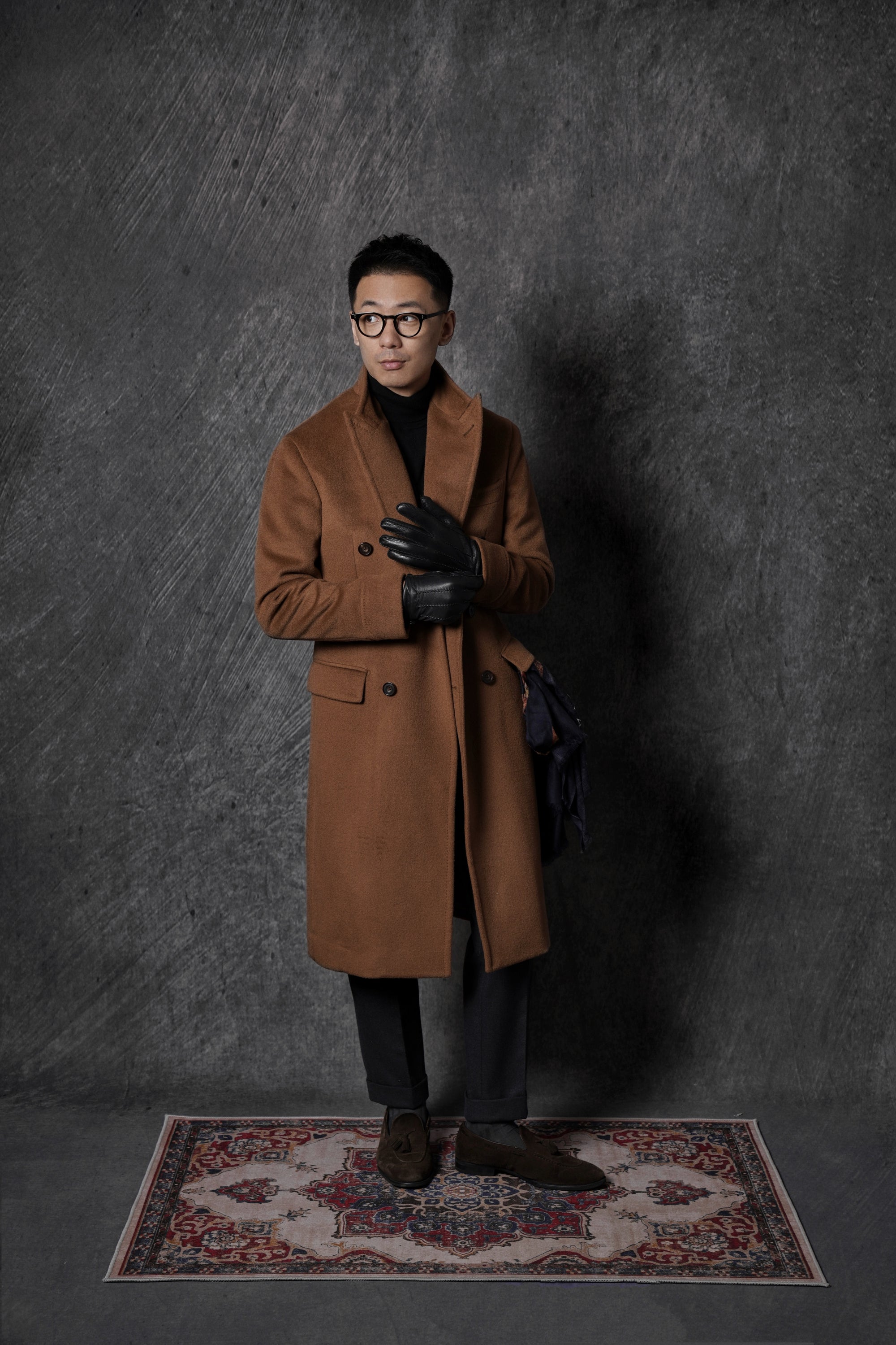 Terracotta Wool Chesterfield Coat #229