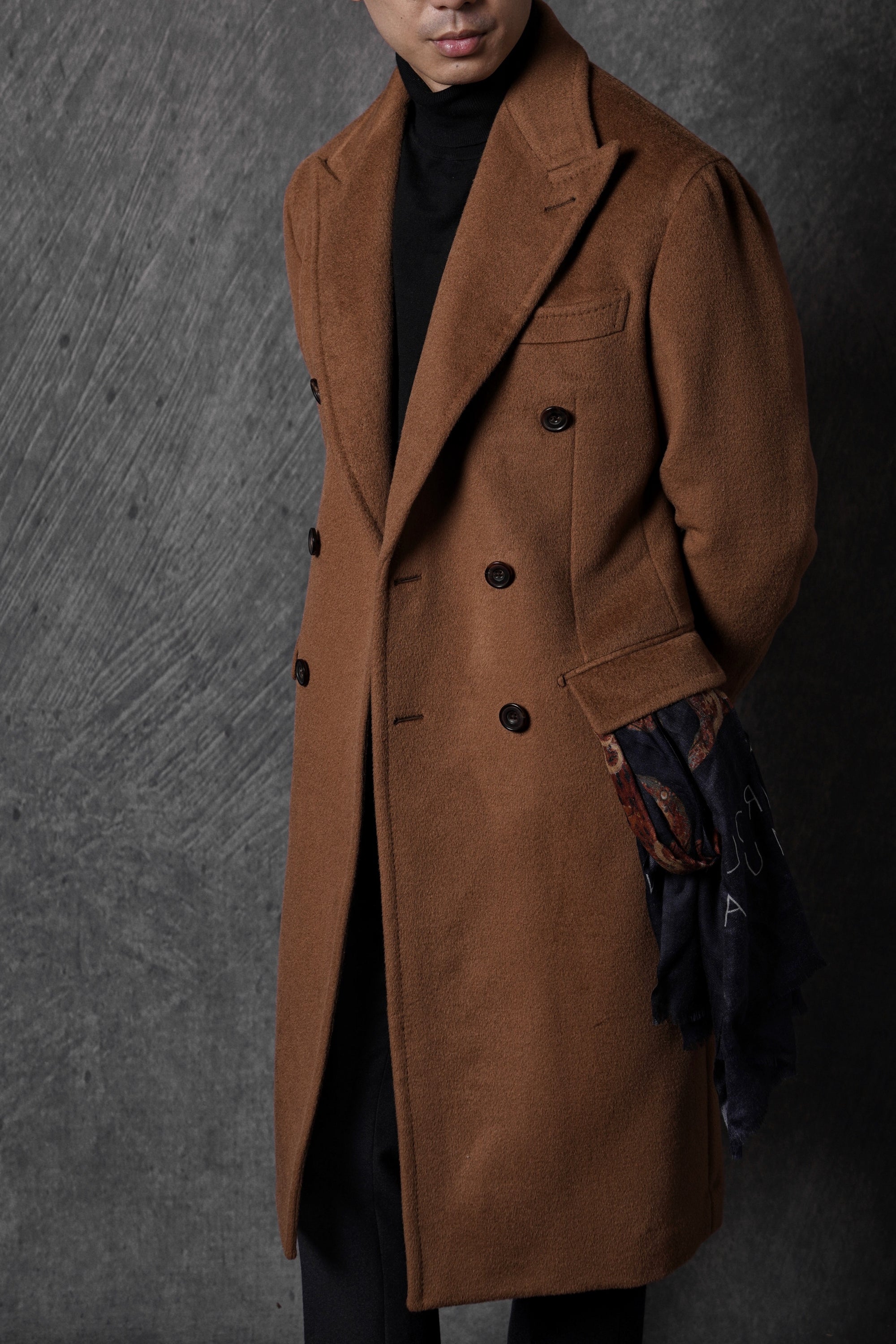 Terracotta Wool Chesterfield Coat #229