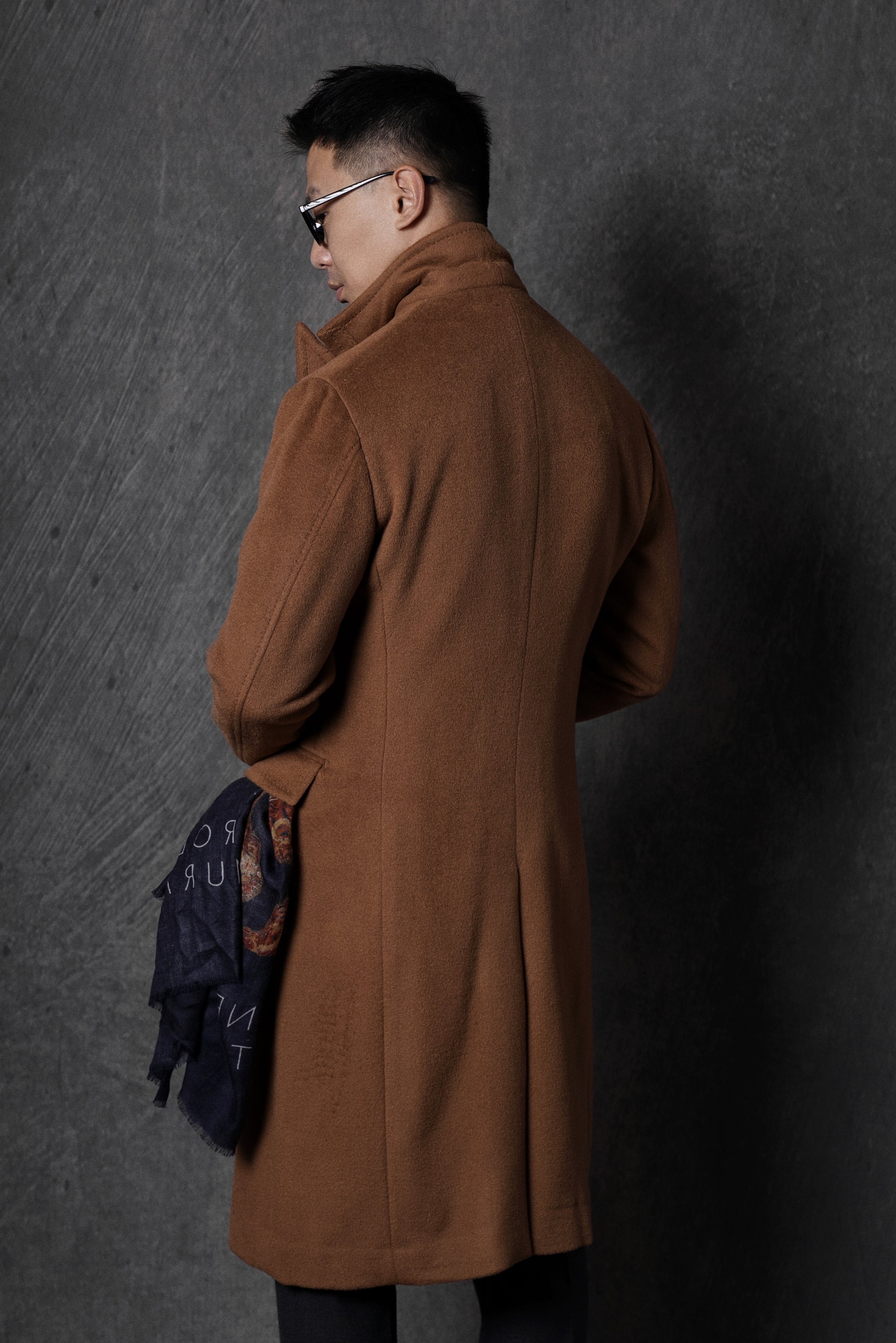 Terracotta Wool Chesterfield Coat #229