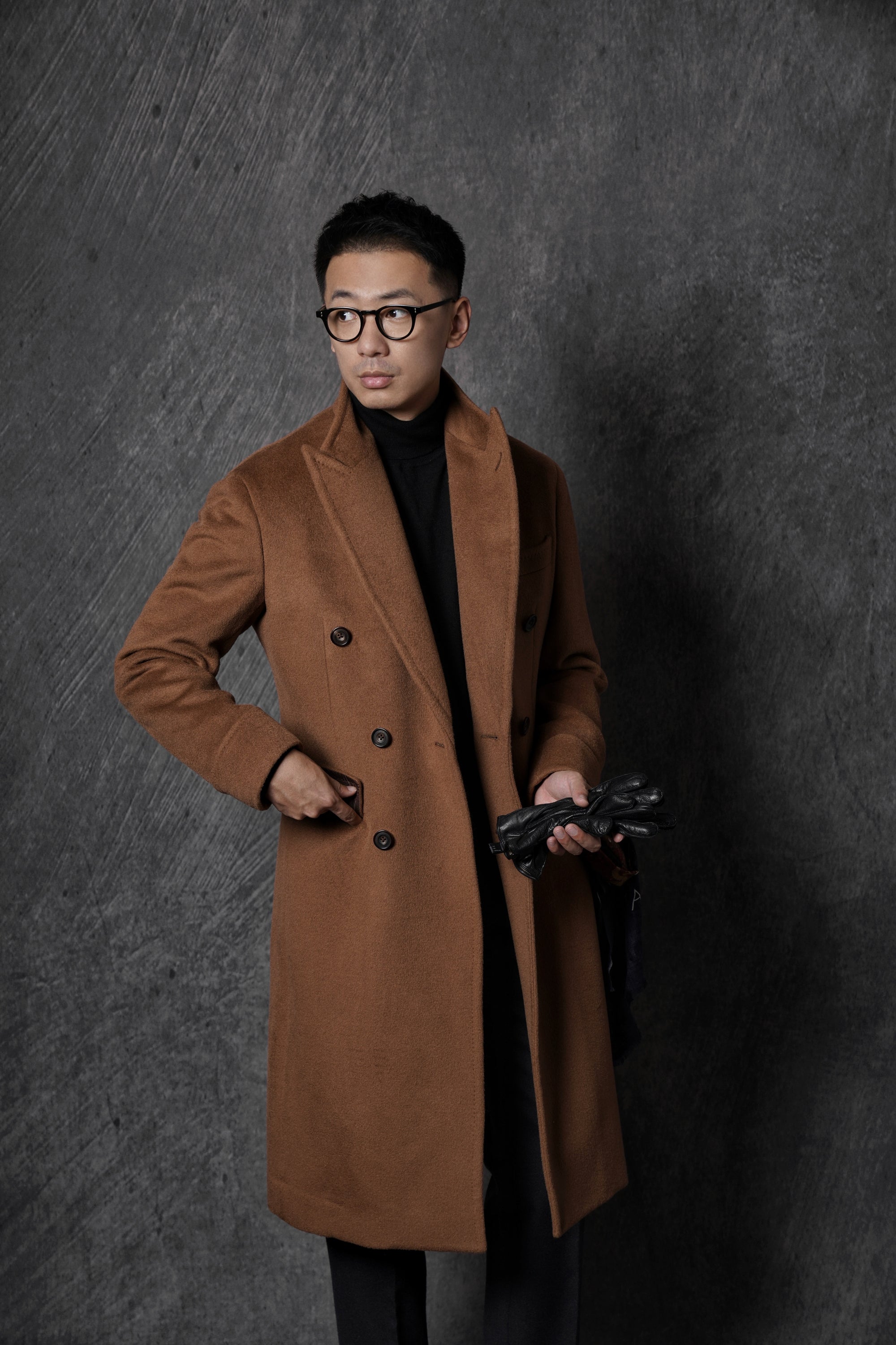 Terracotta Wool Chesterfield Coat #229