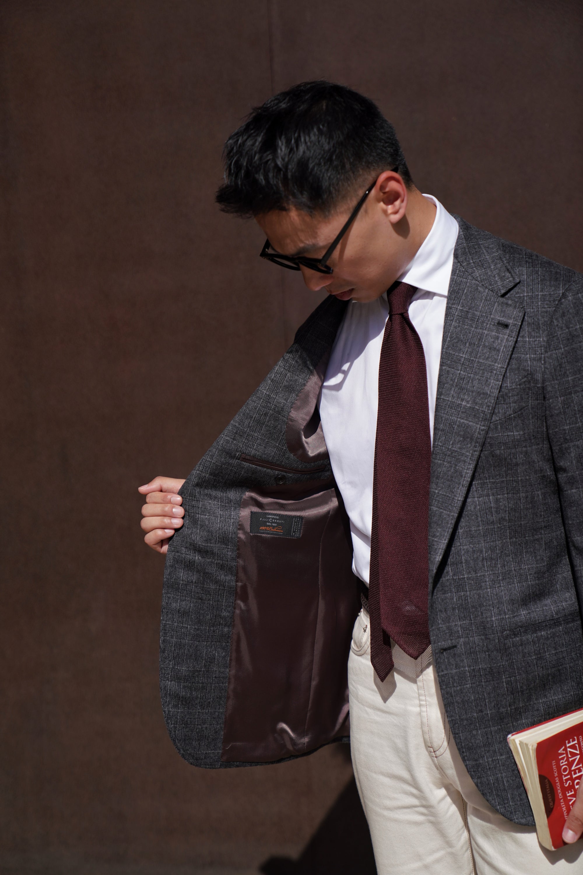 MTO Grey Plaid Cashmere Jacket #189