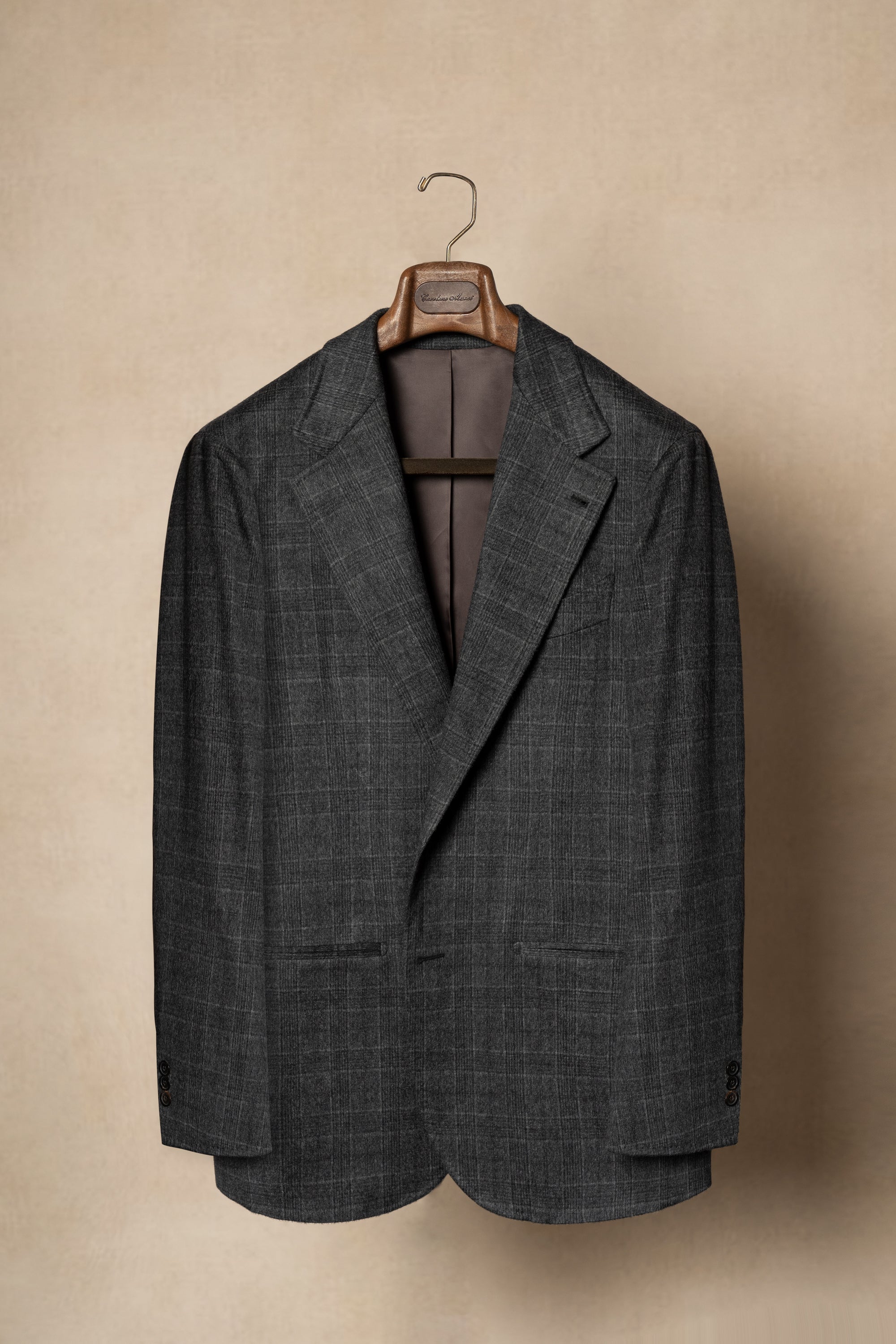 MTO Grey Plaid Cashmere Jacket #189
