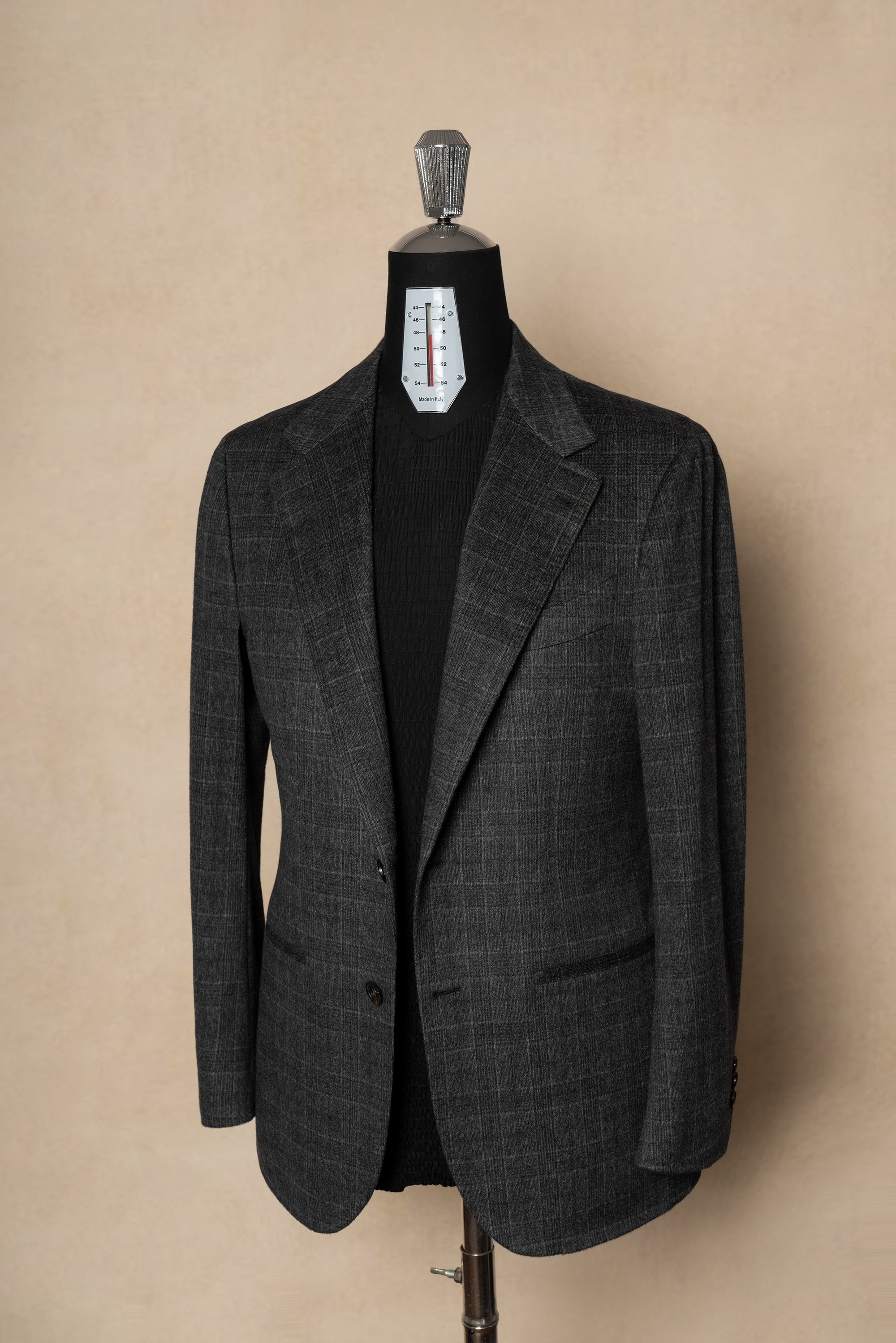 MTO Grey Plaid Cashmere Jacket #189