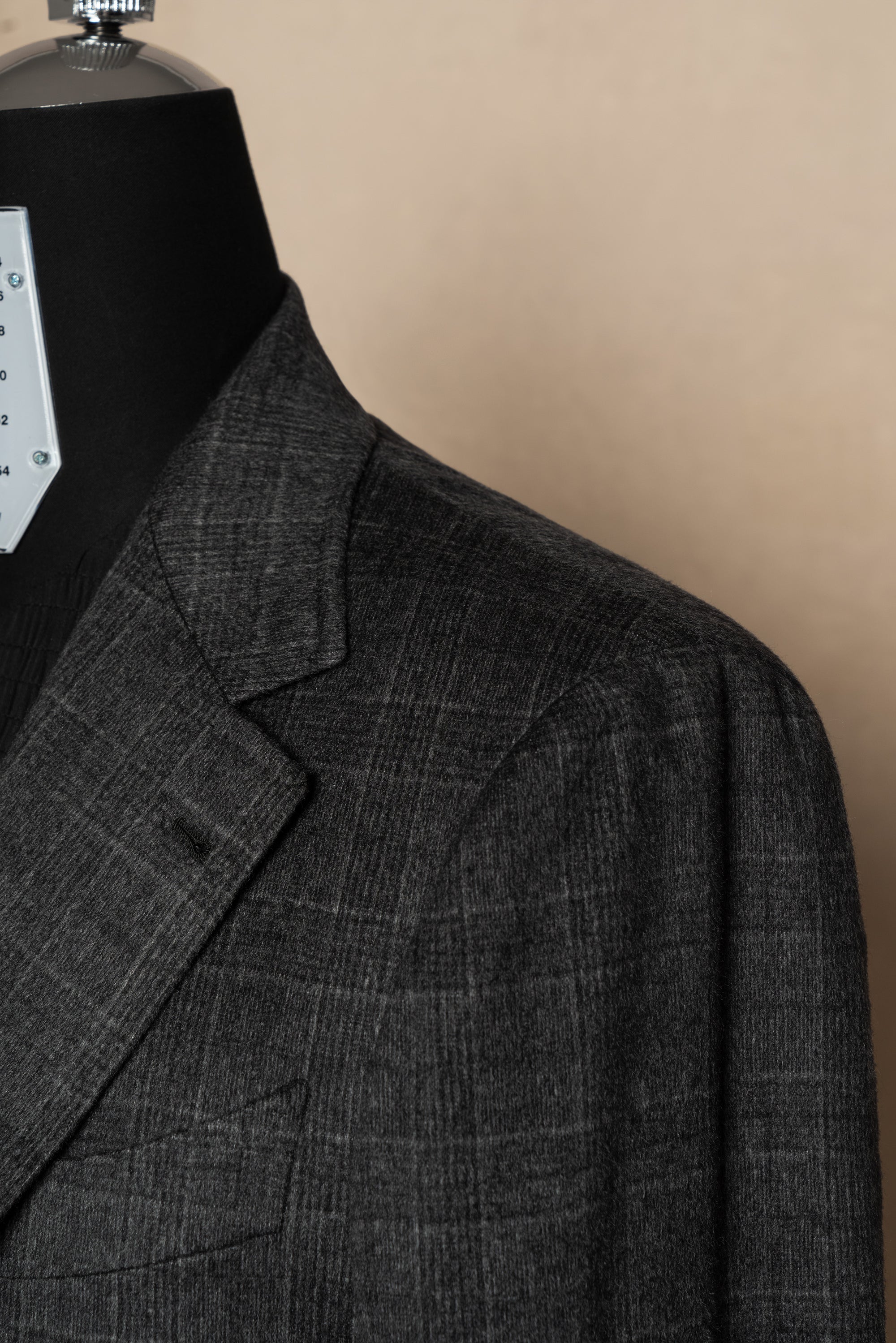 MTO Grey Plaid Cashmere Jacket #189