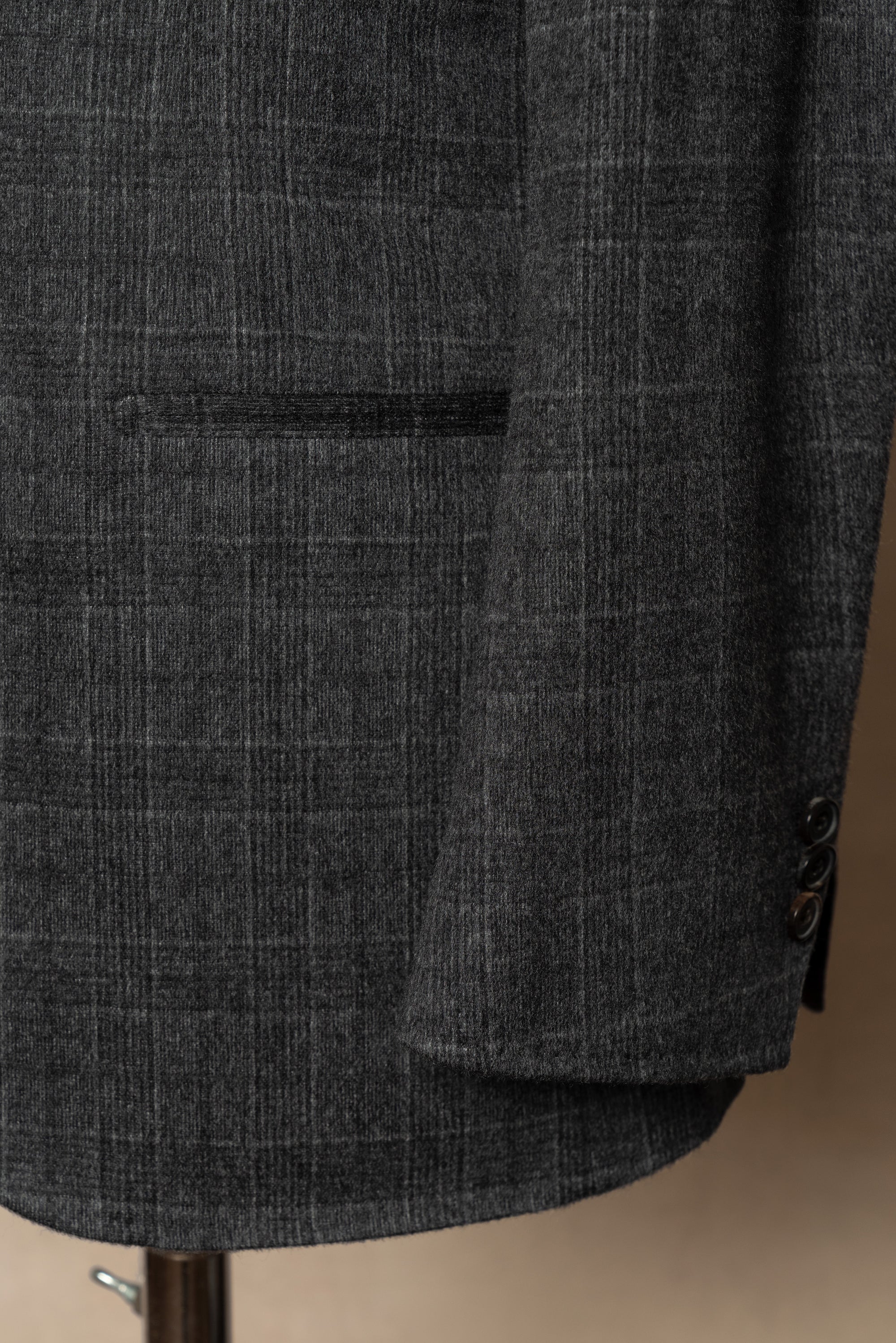 MTO Grey Plaid Cashmere Jacket #189