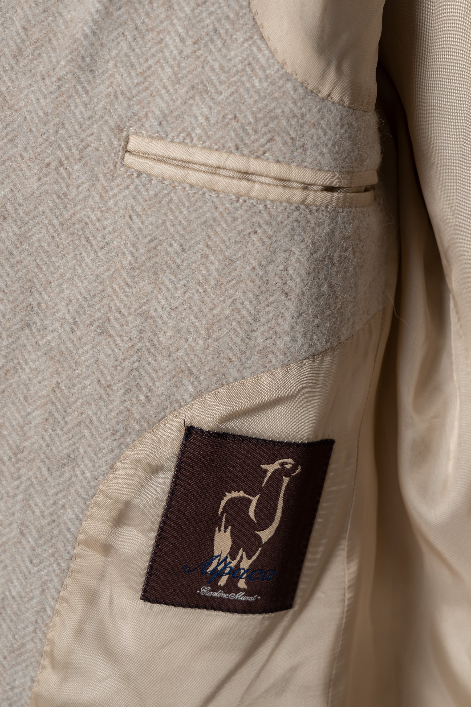 MTO Oatmeal Wool Alpaca Peacoat