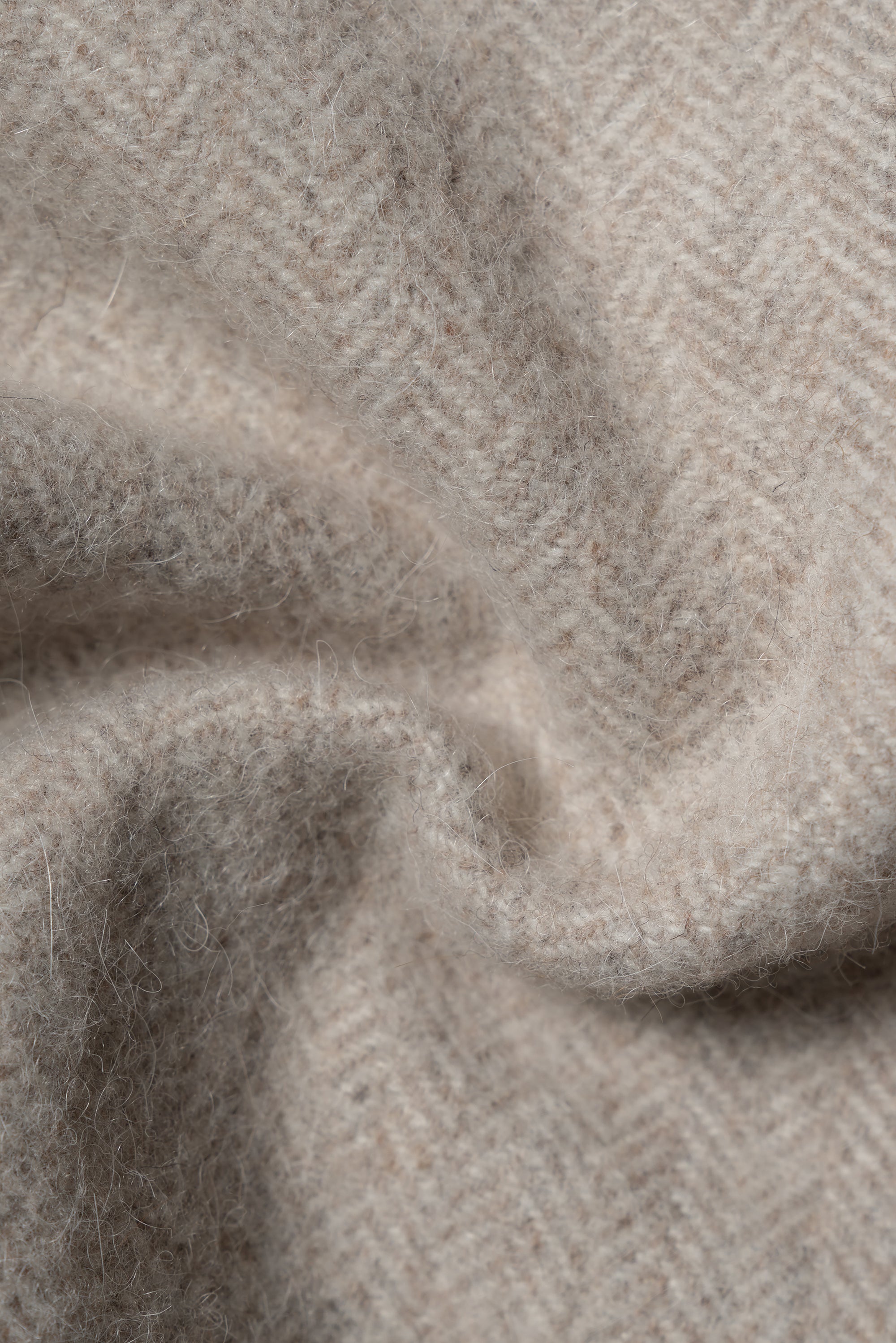 MTO Oatmeal Wool Alpaca Peacoat