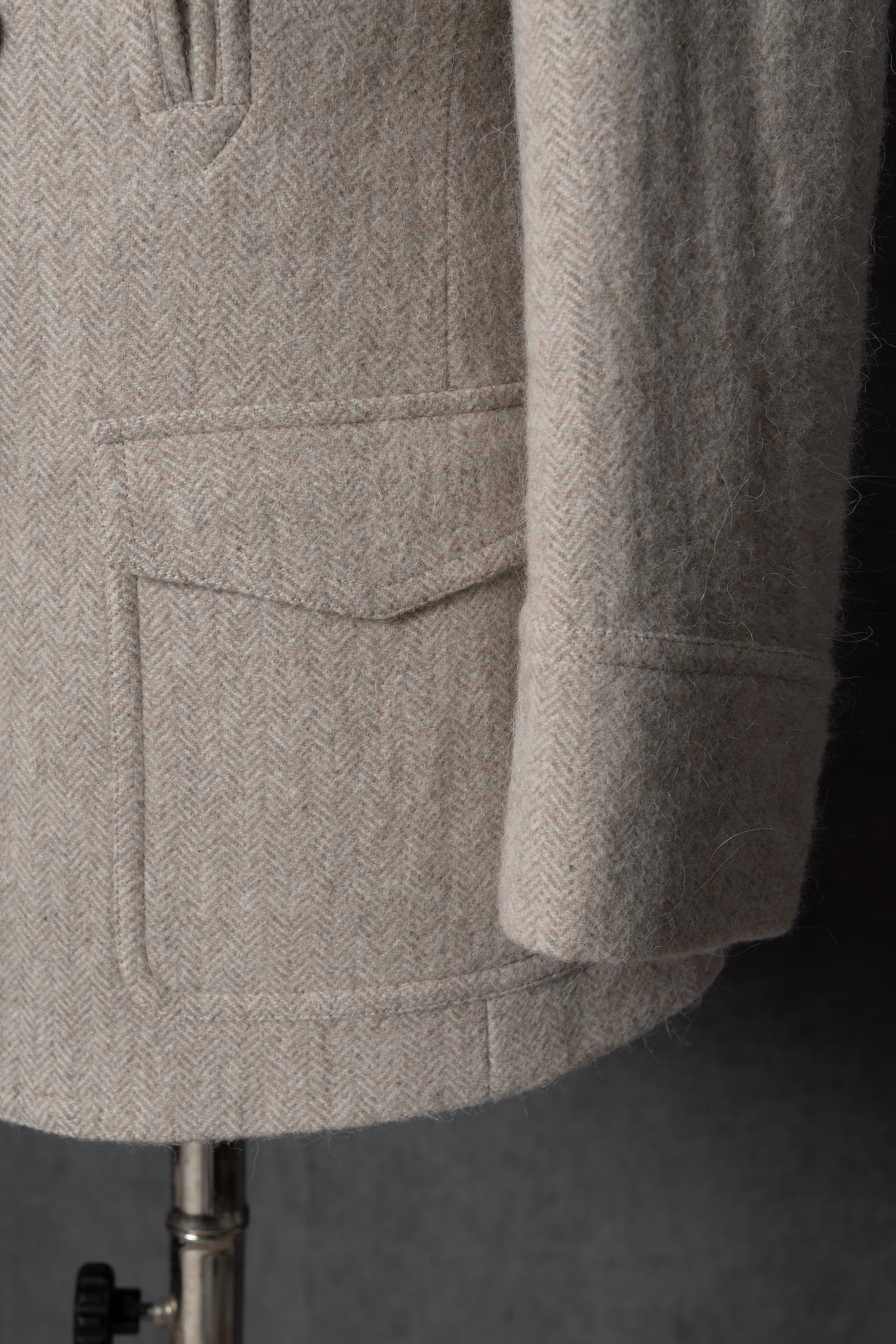 MTO Oatmeal Wool Alpaca Peacoat