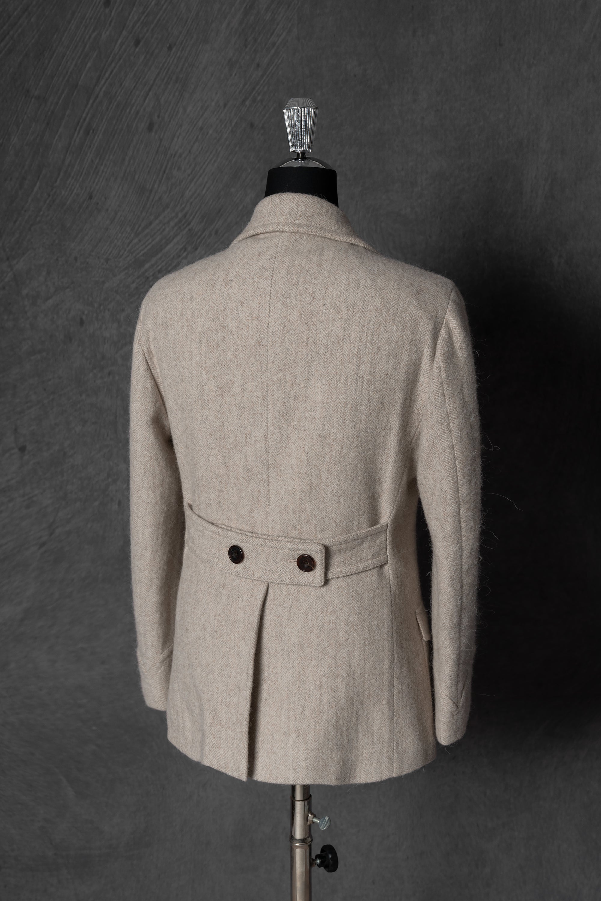 MTO Oatmeal Wool Alpaca Peacoat
