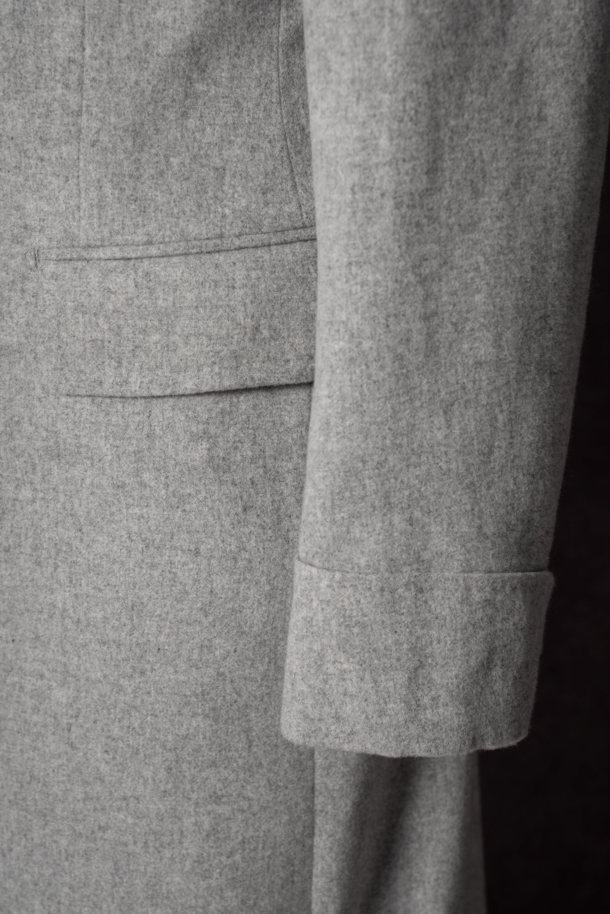 MTO Light Grey Wool Cashmere Chesterfield Coat