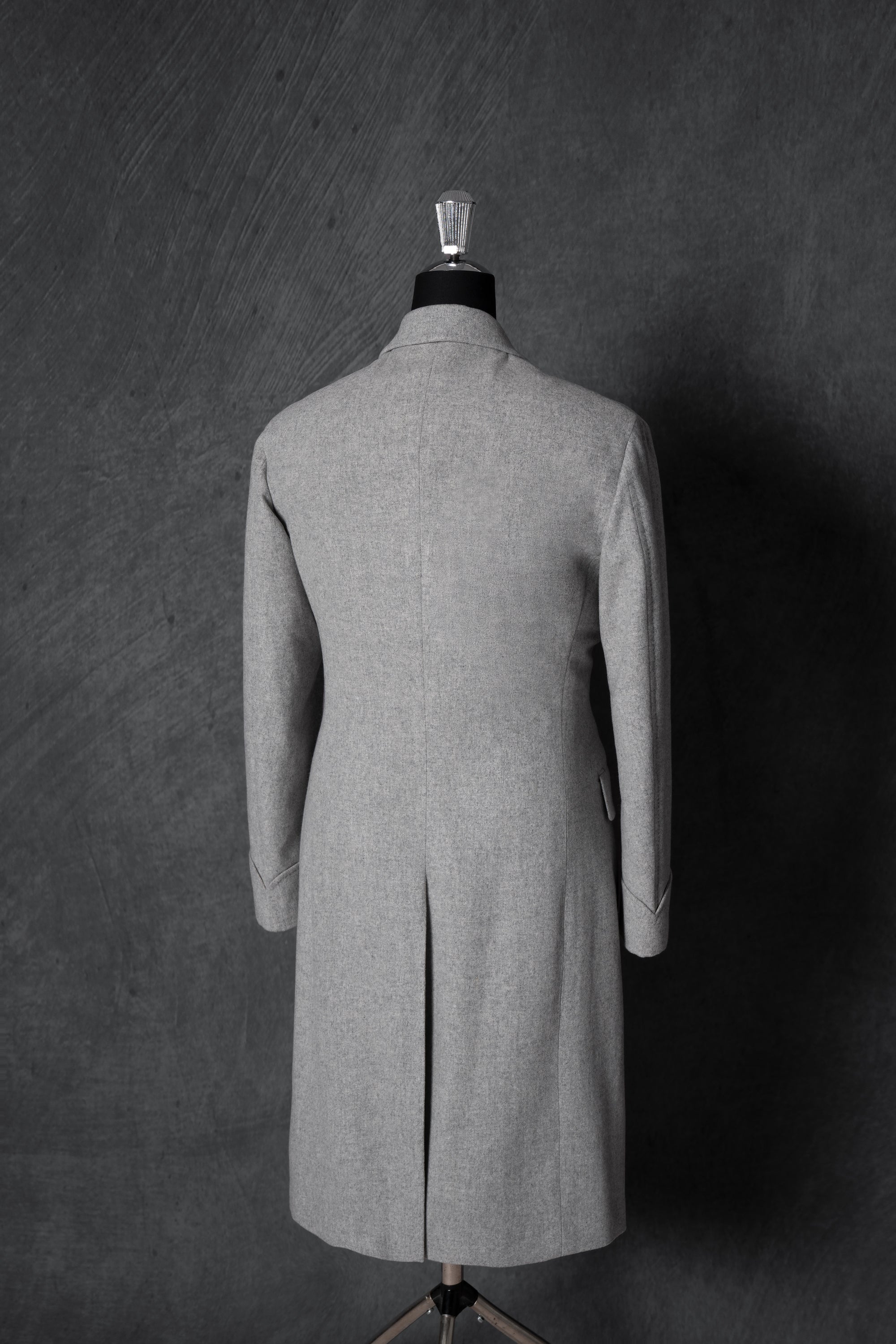 MTO Light Grey Wool Cashmere Chesterfield Coat