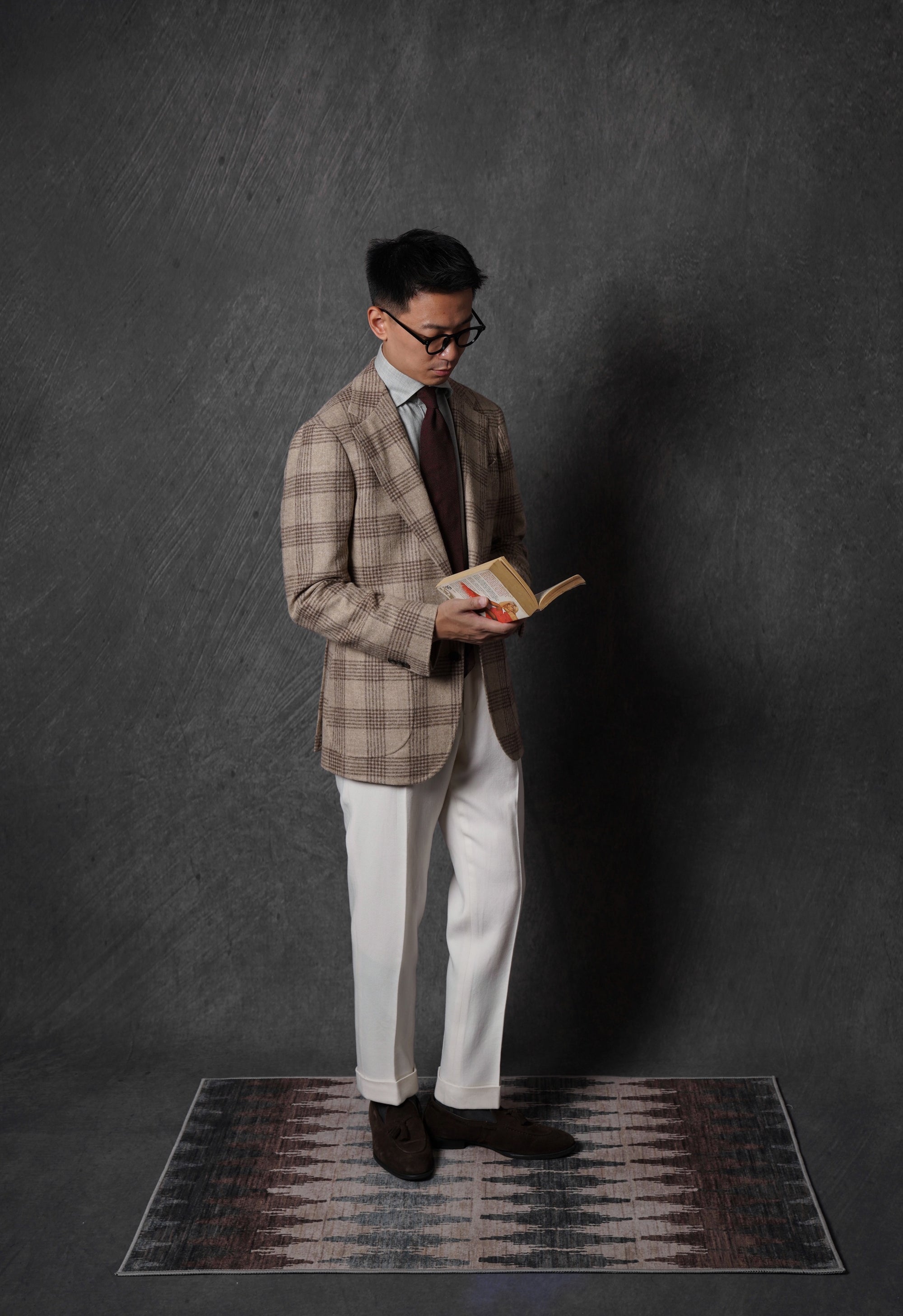Creamy Camel Glen Check Jacket #262