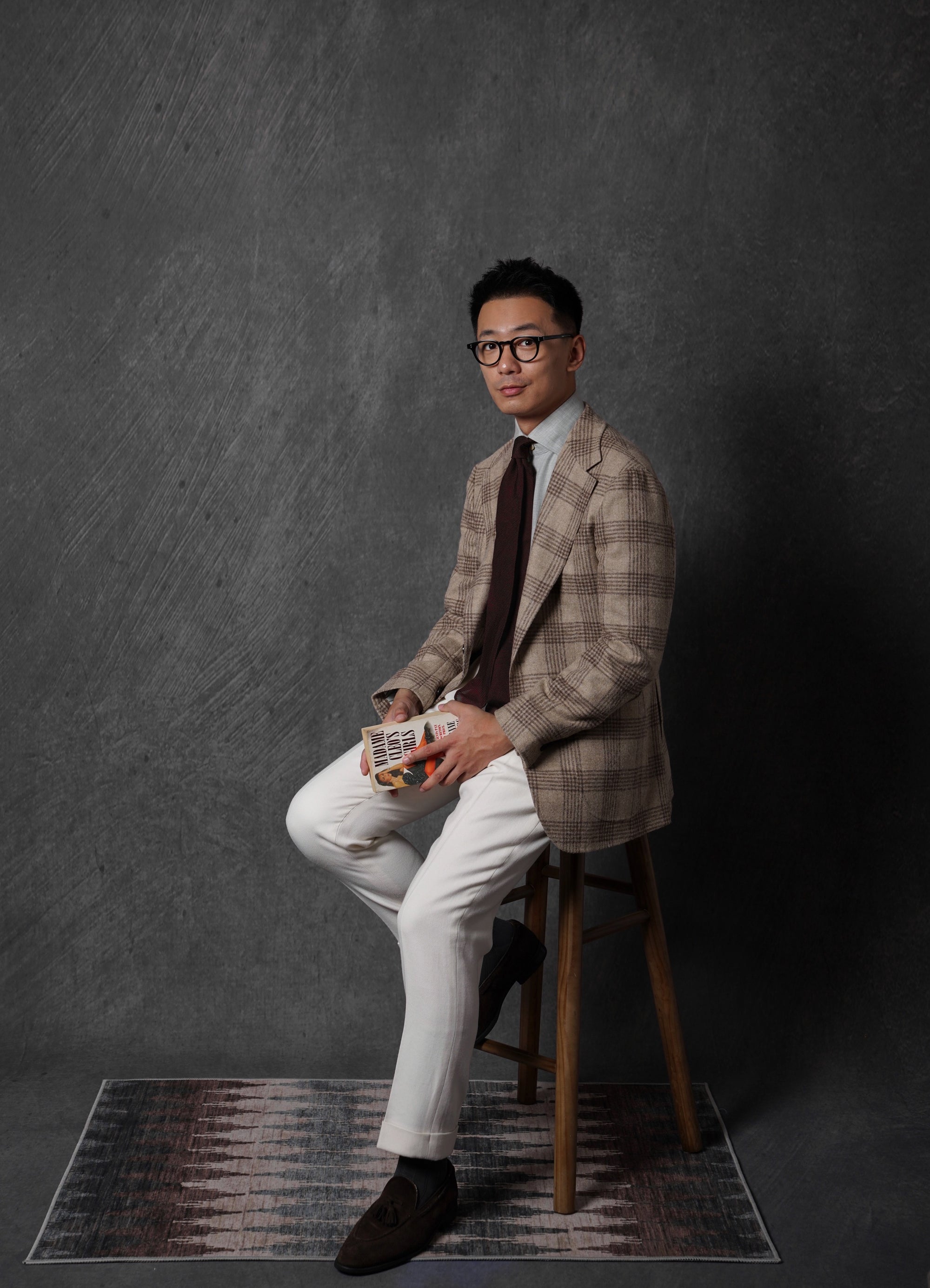 Creamy Camel Glen Check Jacket #262