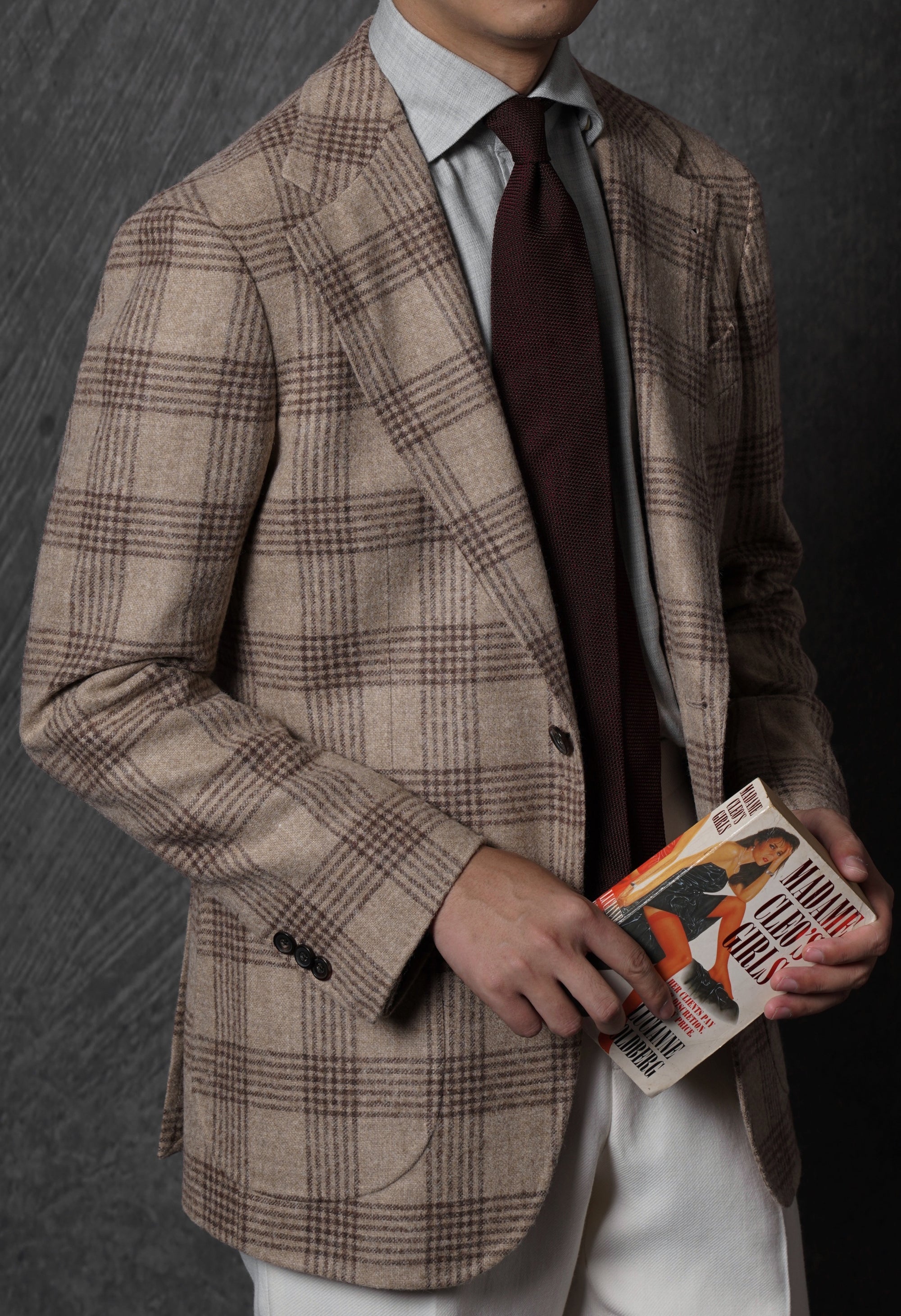Creamy Camel Glen Check Jacket #262