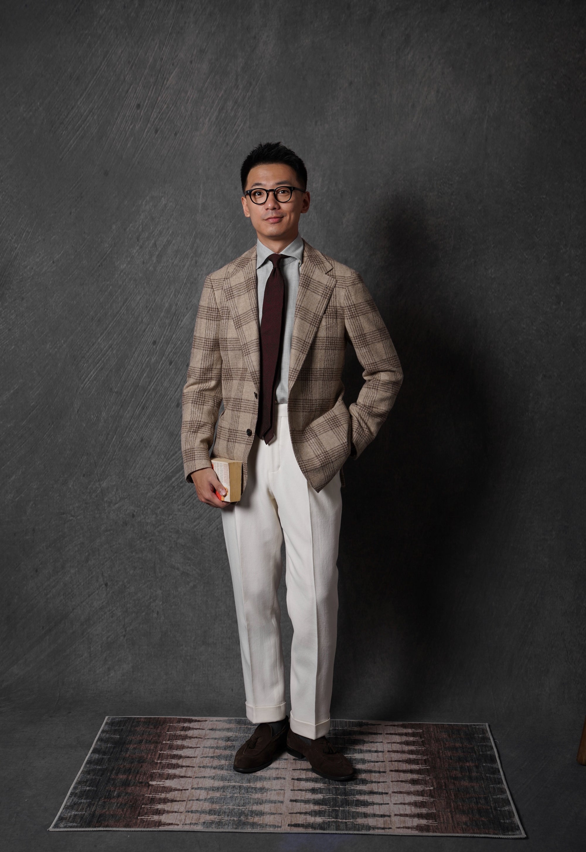 Creamy Camel Glen Check Jacket #262
