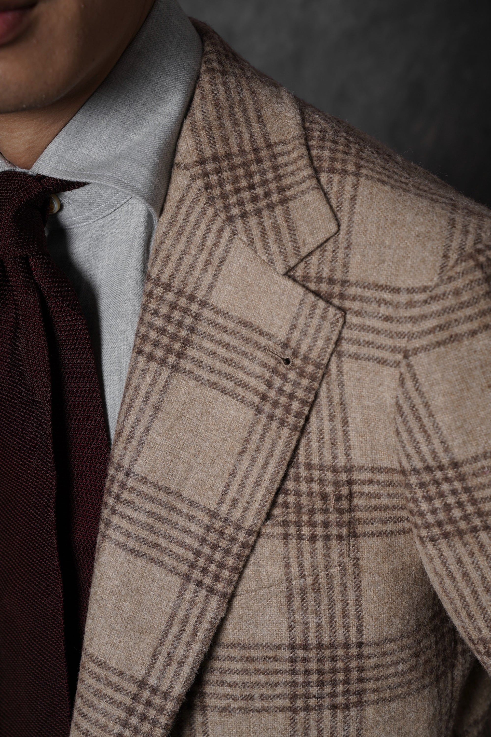Creamy Camel Glen Check Jacket #262