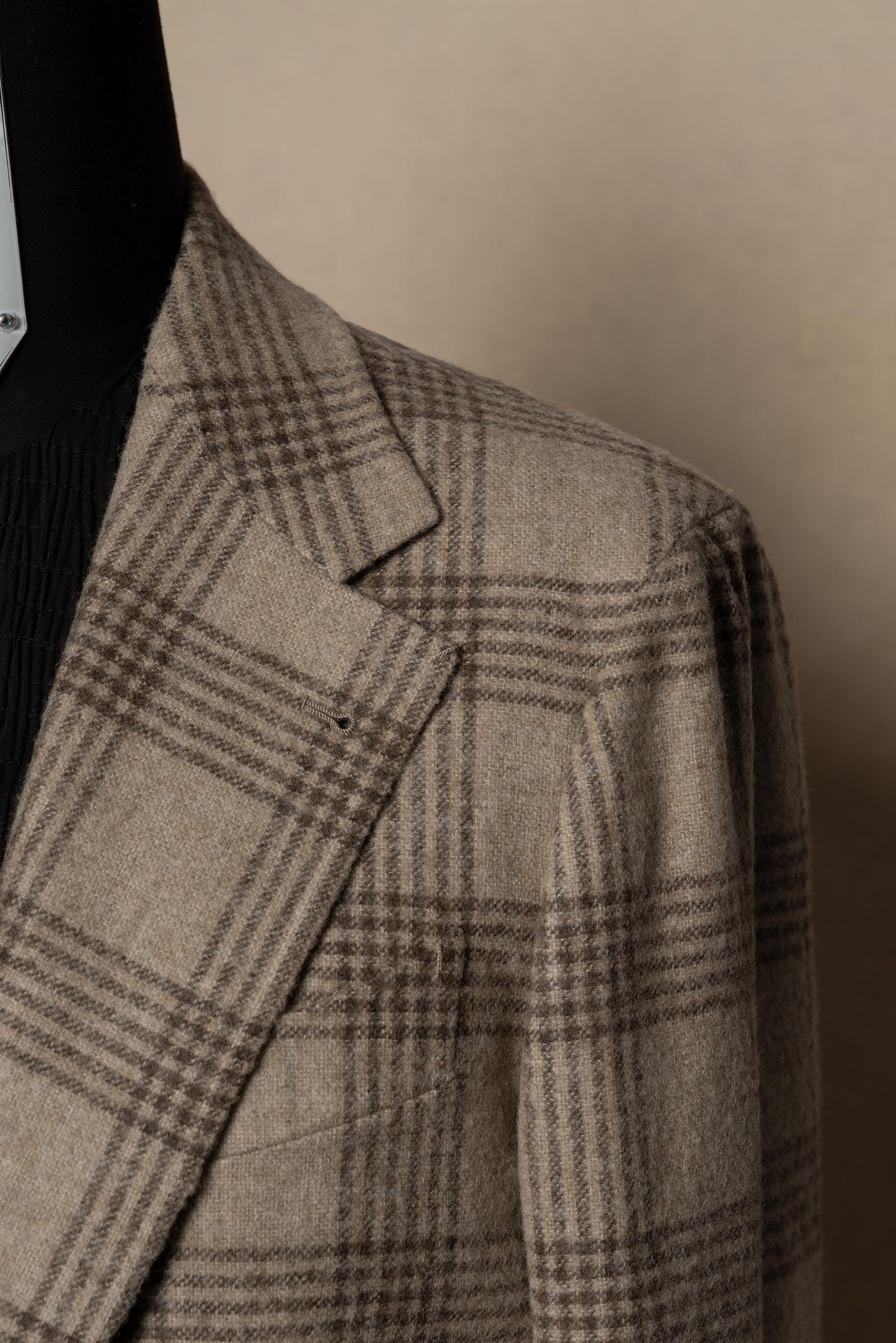 Creamy Camel Glen Check Jacket #262