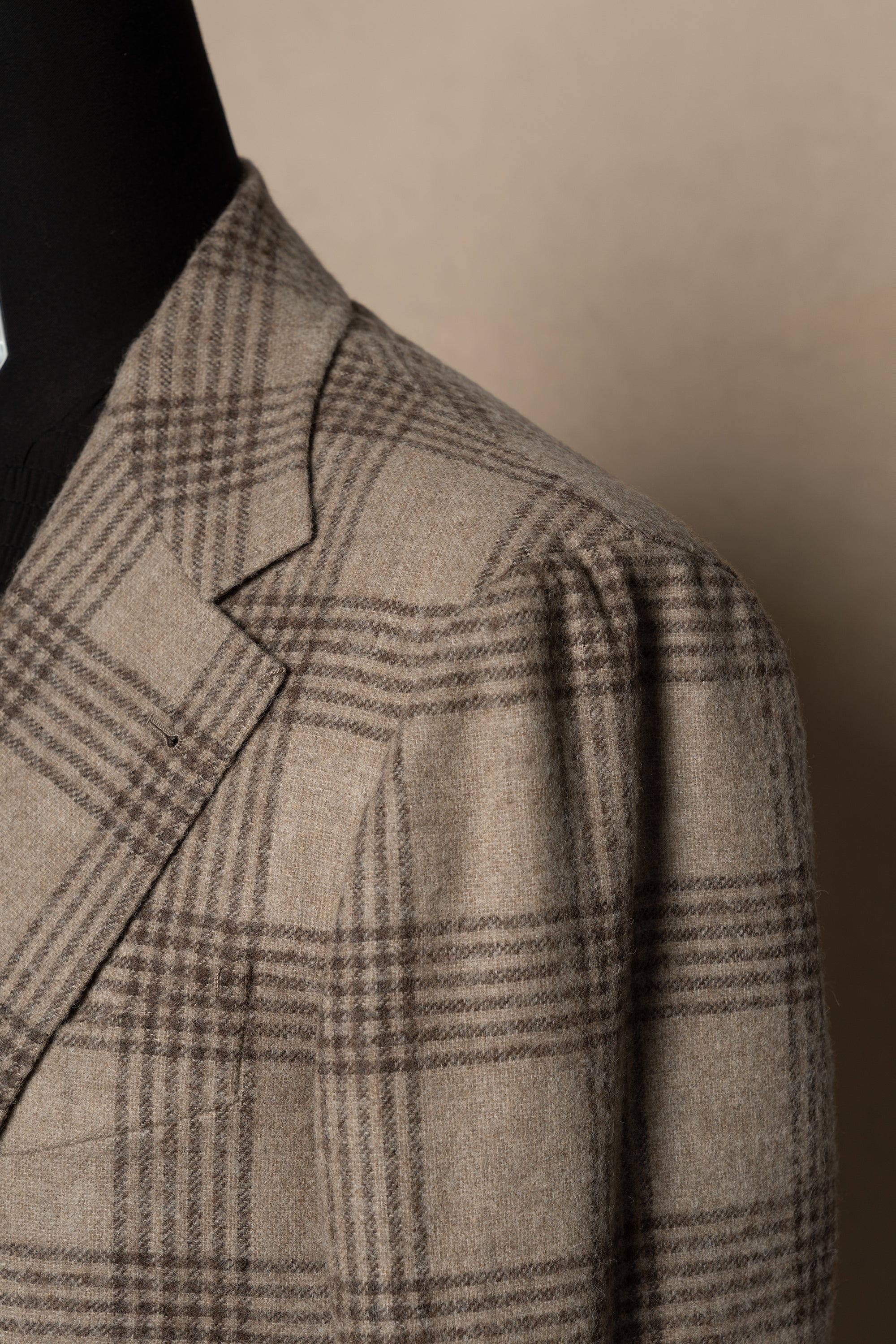 Creamy Camel Glen Check Jacket #262
