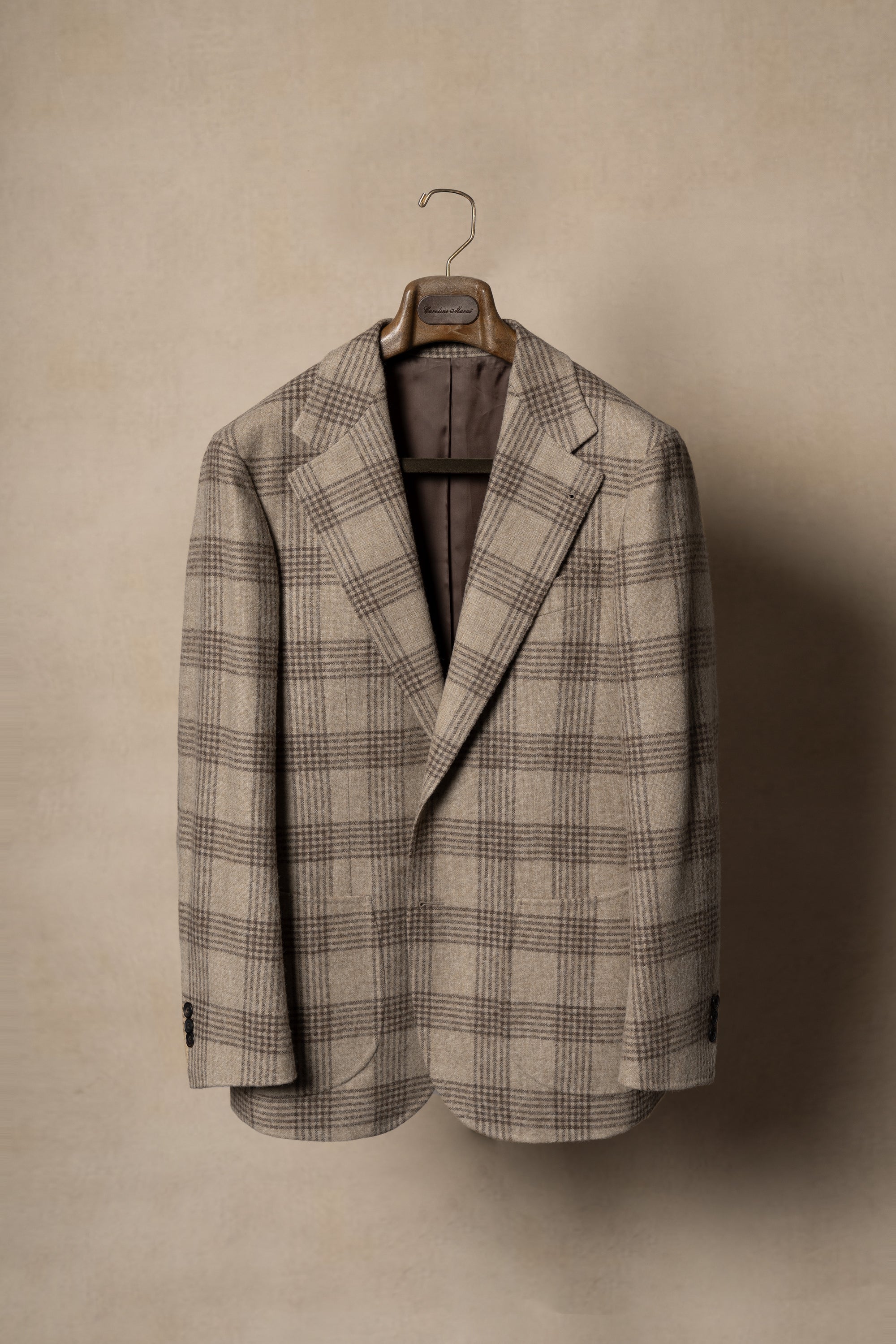 Creamy Camel Glen Check Jacket #262