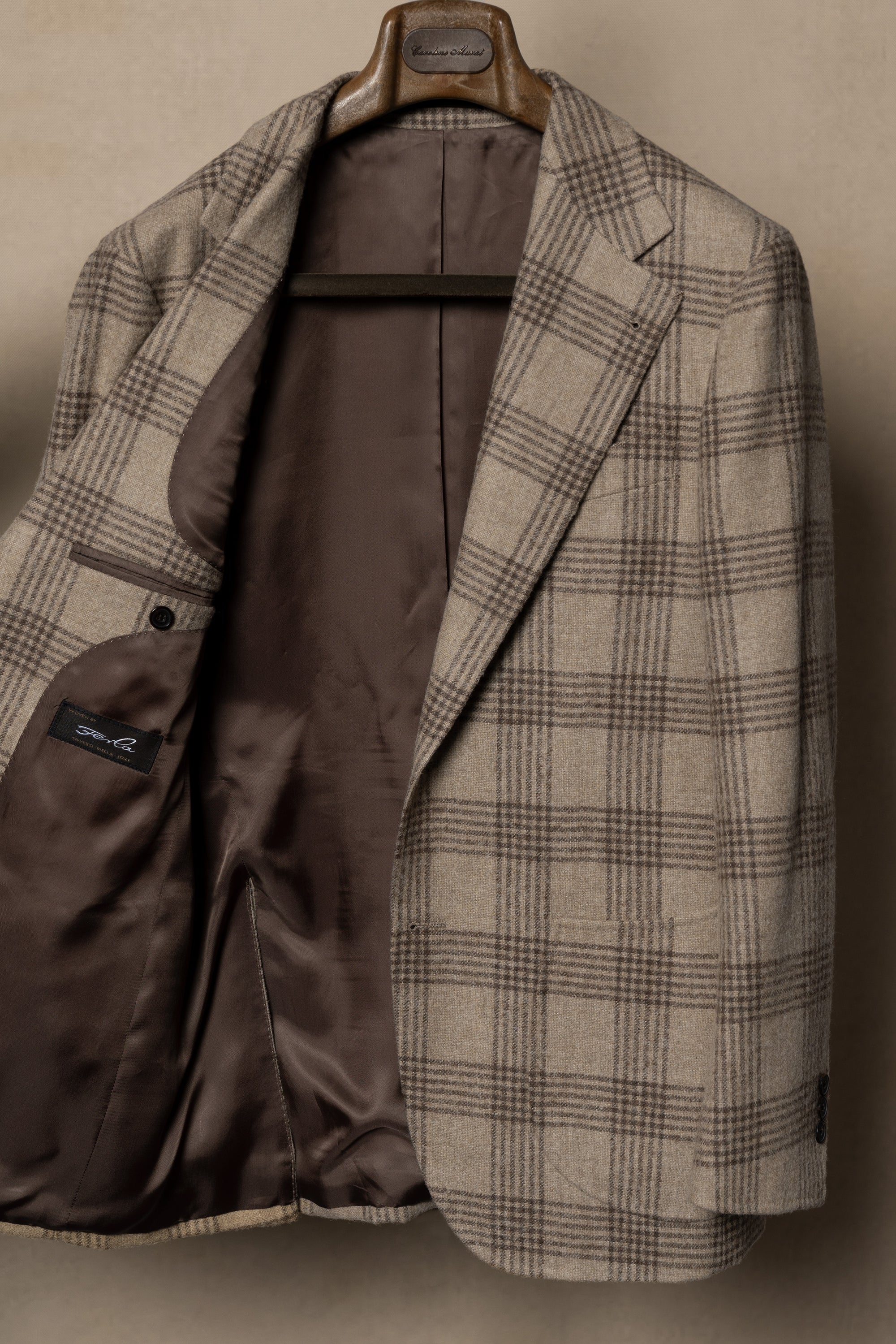 Creamy Camel Glen Check Jacket #262