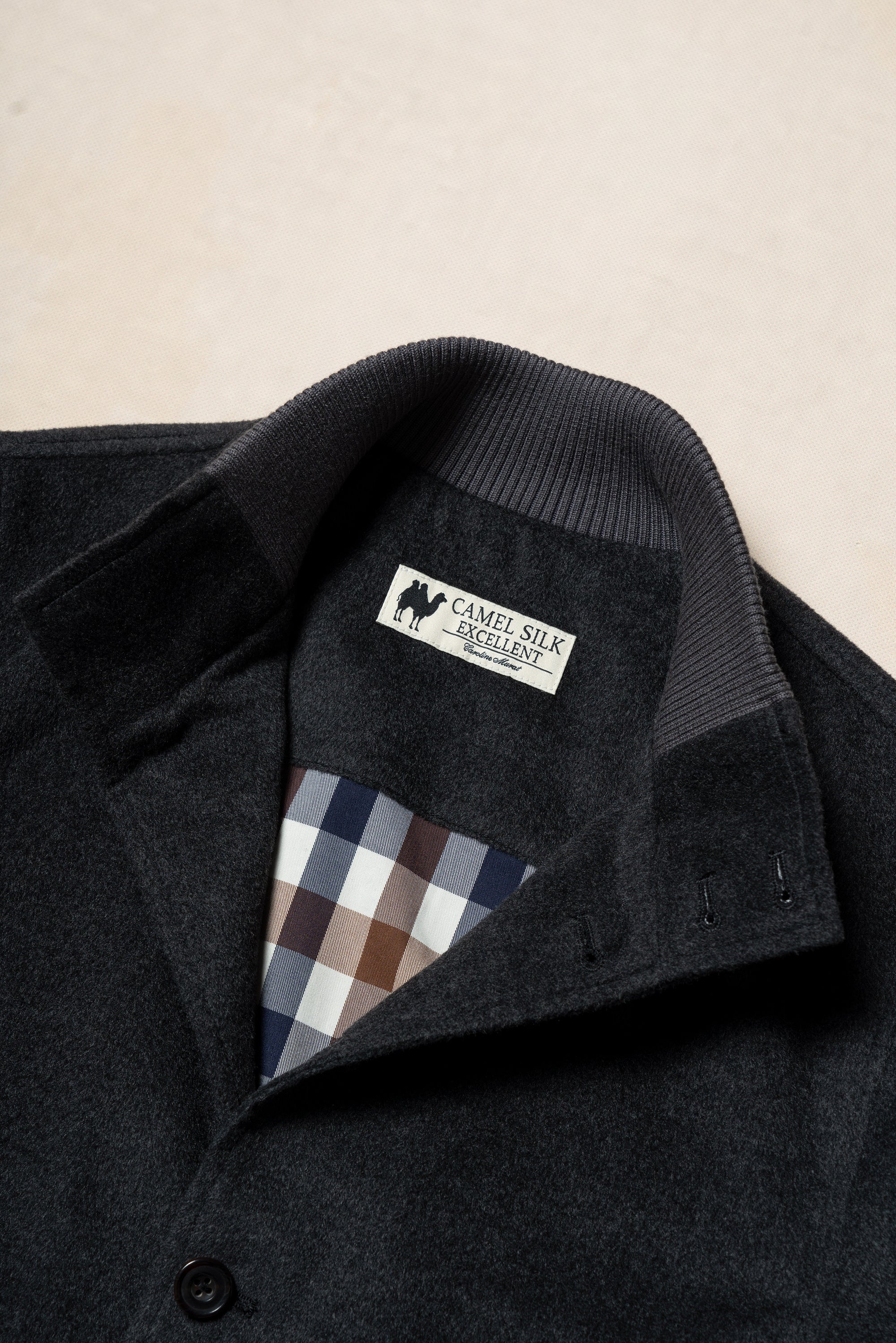 Charcoal Wool Camel Hair Silk A1 Jacket