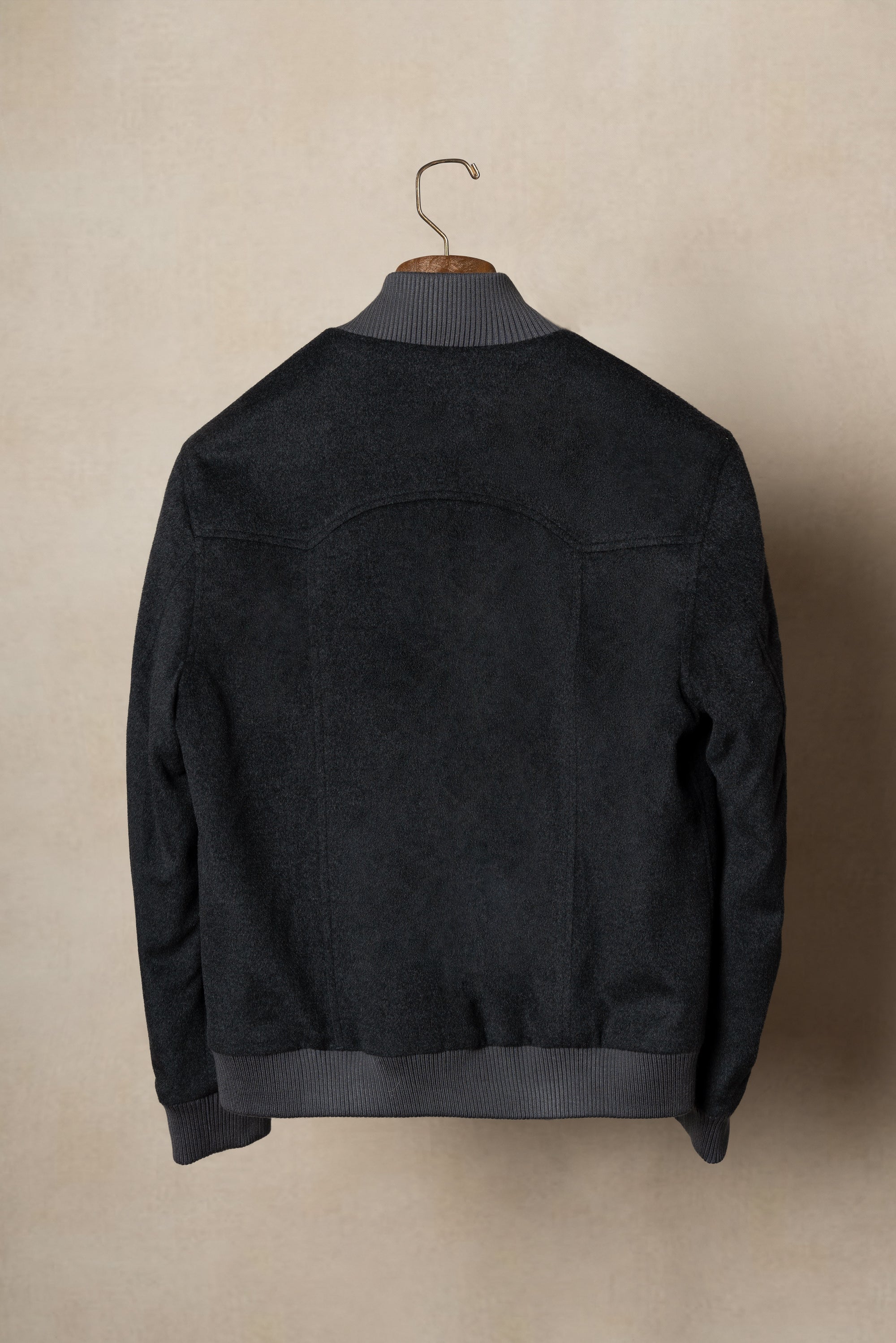 Charcoal Wool Camel Hair Silk A1 Jacket