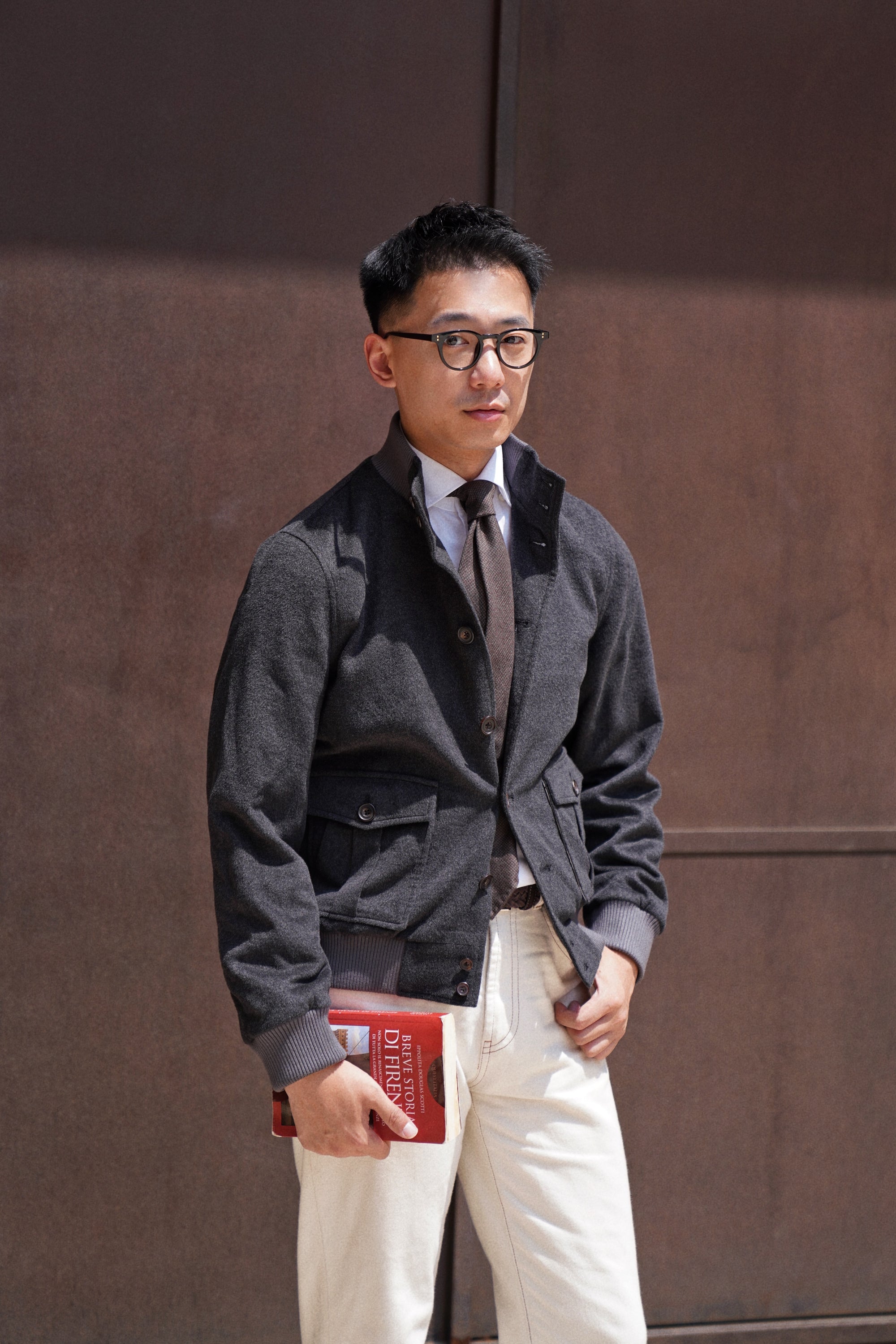 Charcoal Wool Camel Hair Silk A1 Jacket