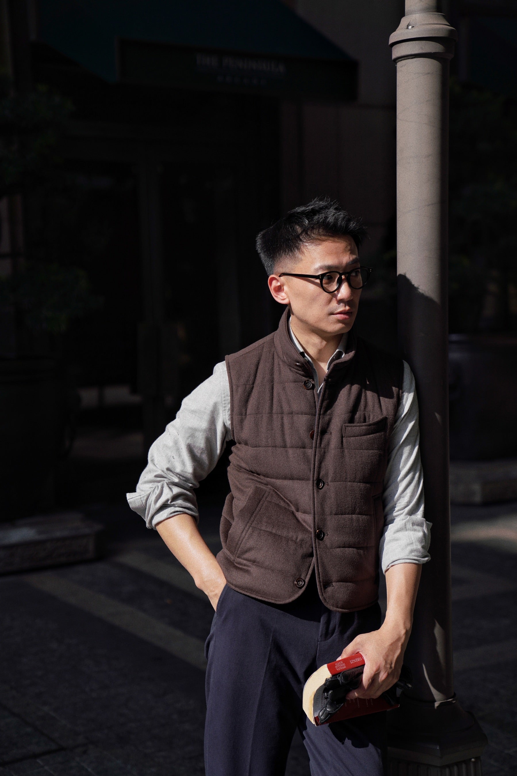 Chocolate Wool Silk Gilet