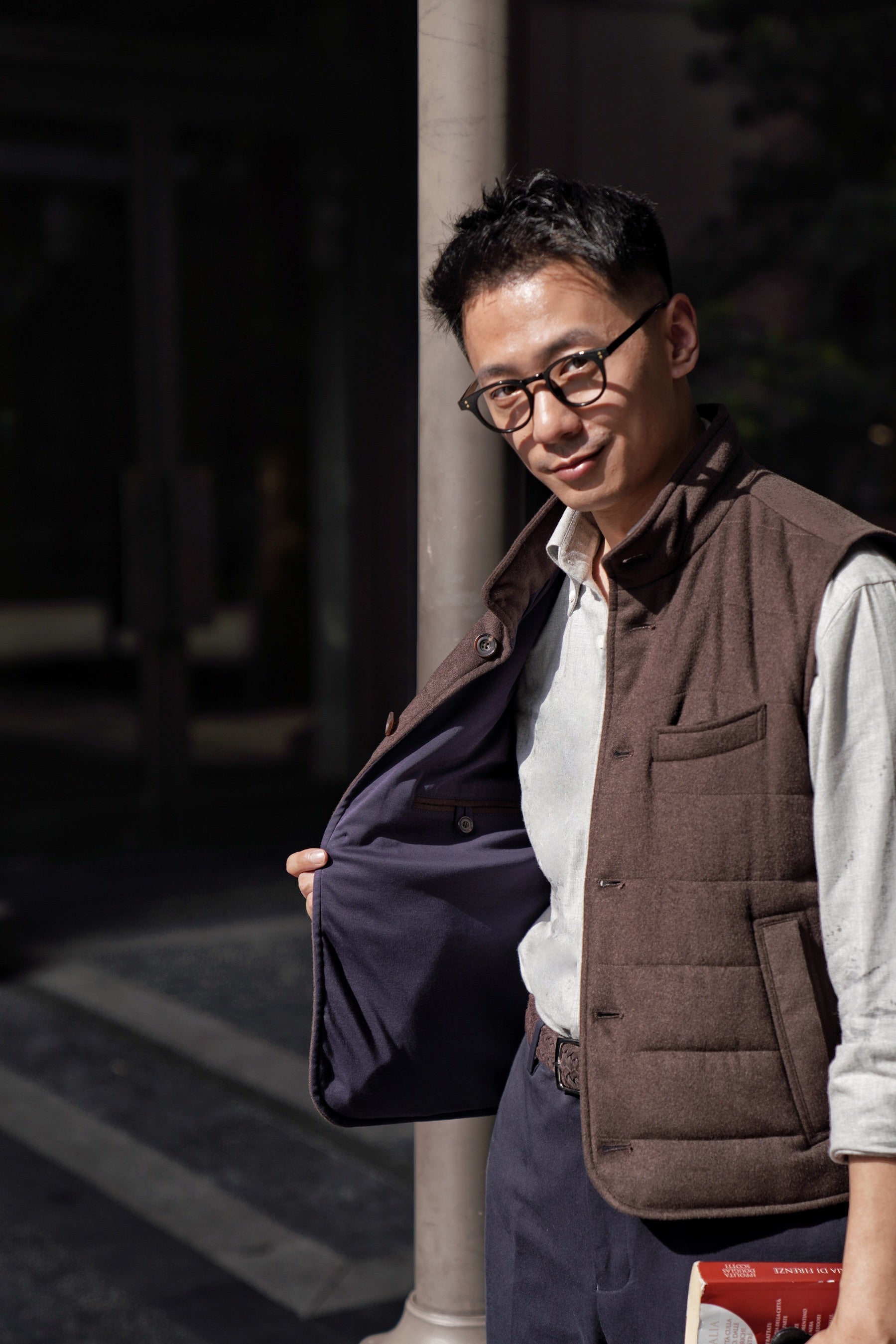 Chocolate Wool Silk Gilet