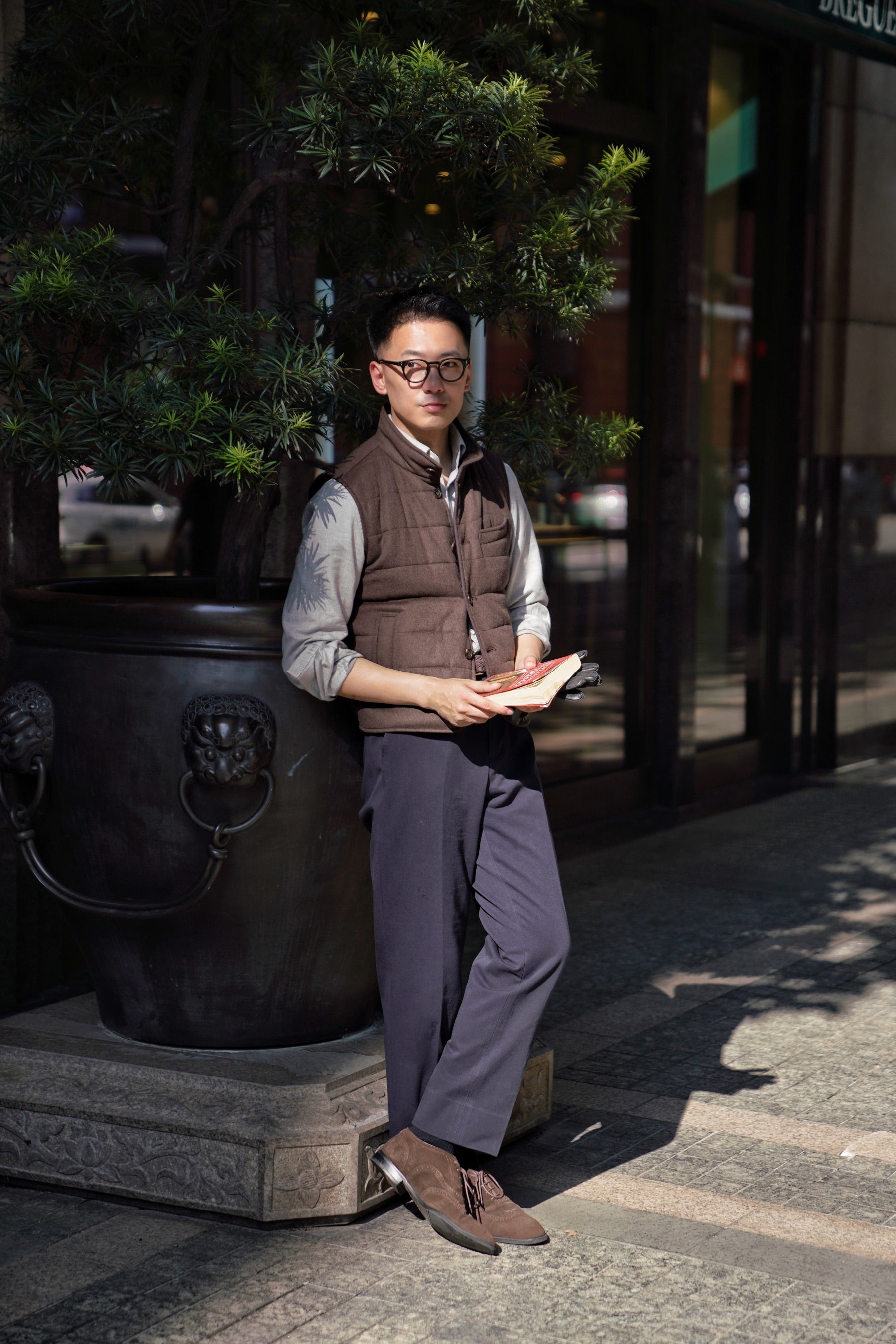 Chocolate Wool Silk Gilet