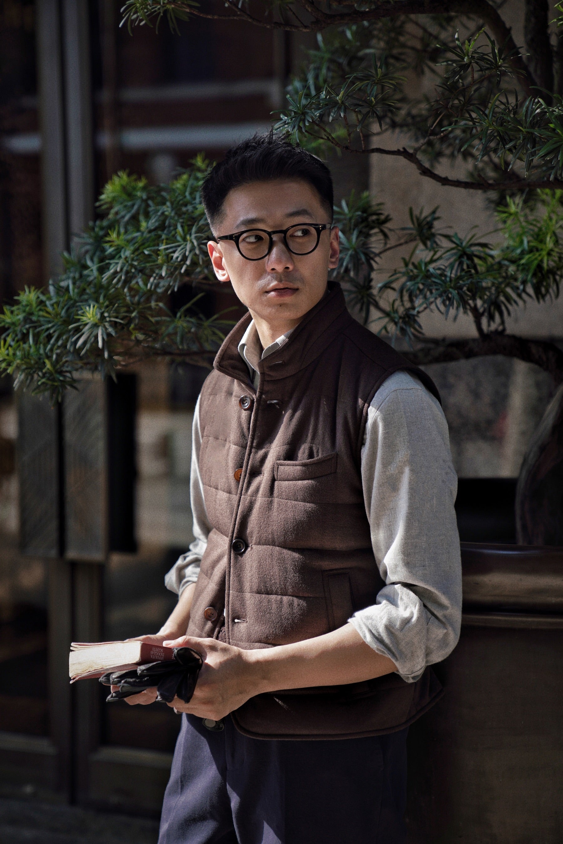 Chocolate Wool Silk Gilet