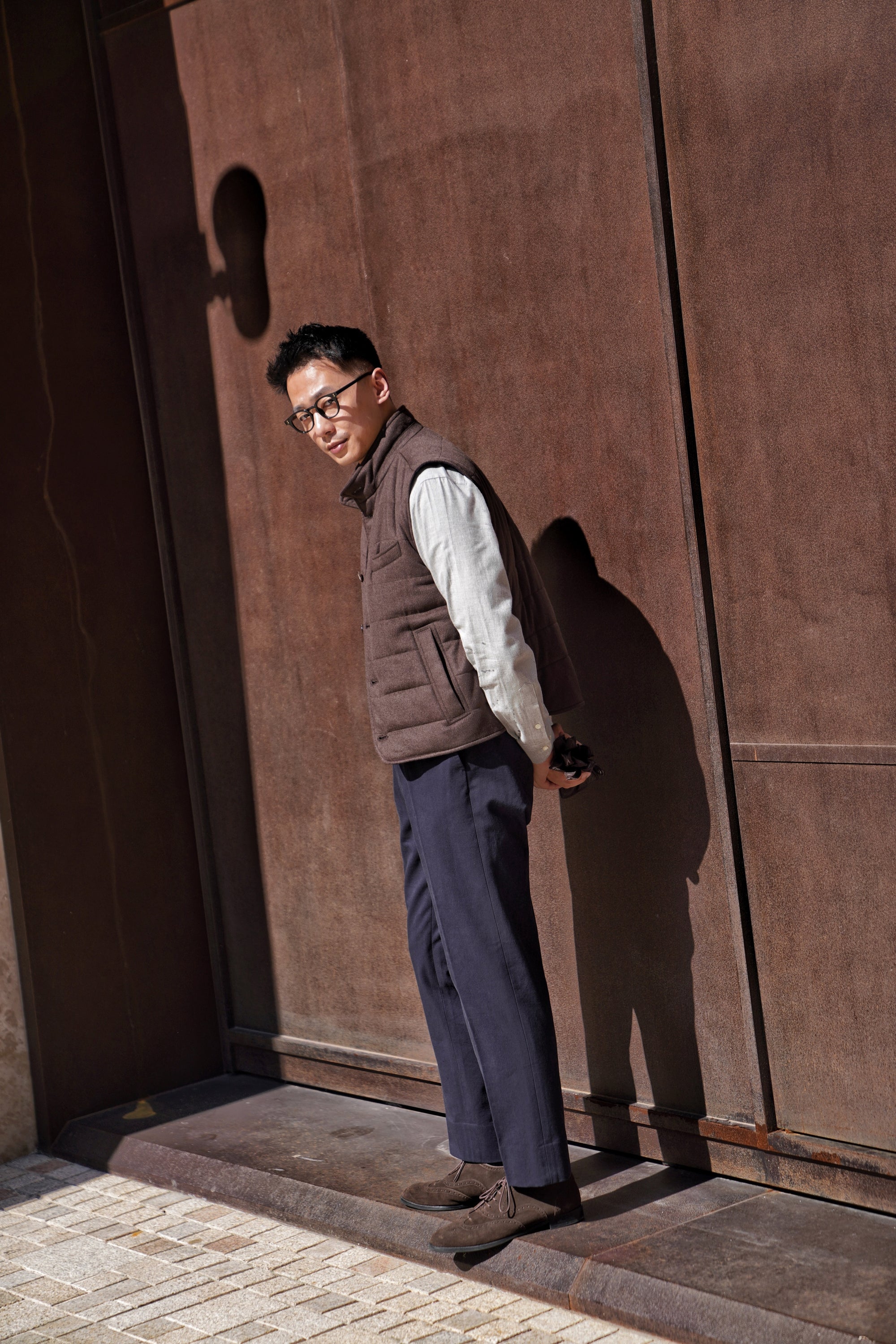 Chocolate Wool Silk Gilet