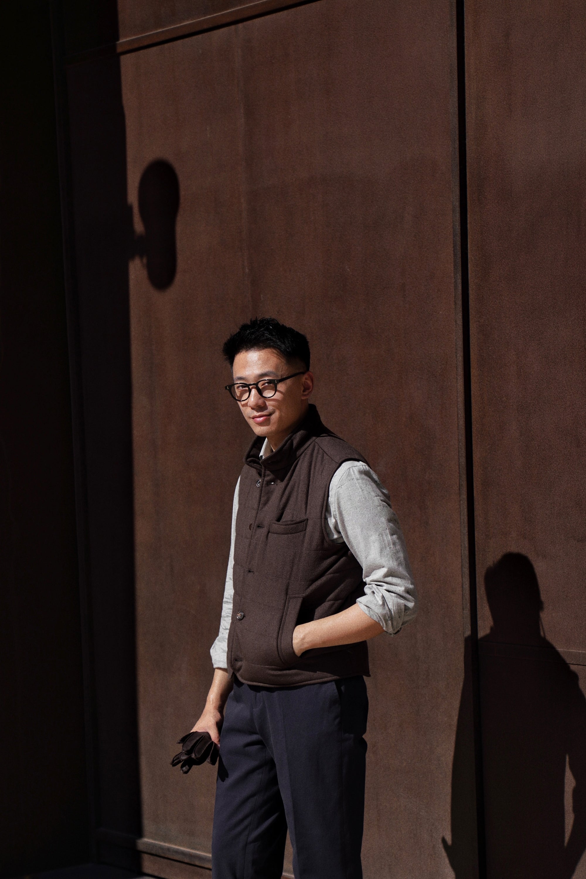 Chocolate Wool Silk Gilet
