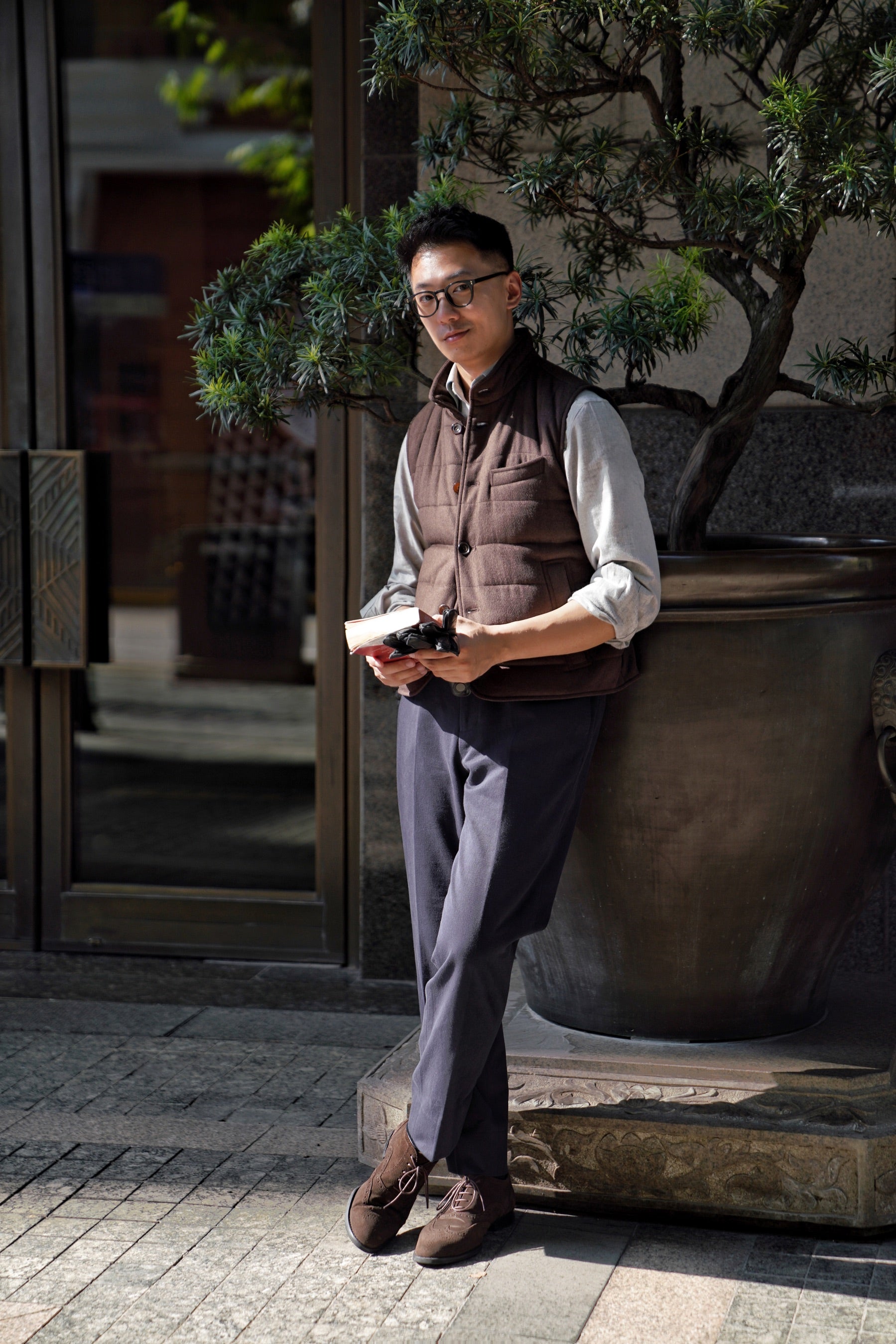 Chocolate Wool Silk Gilet