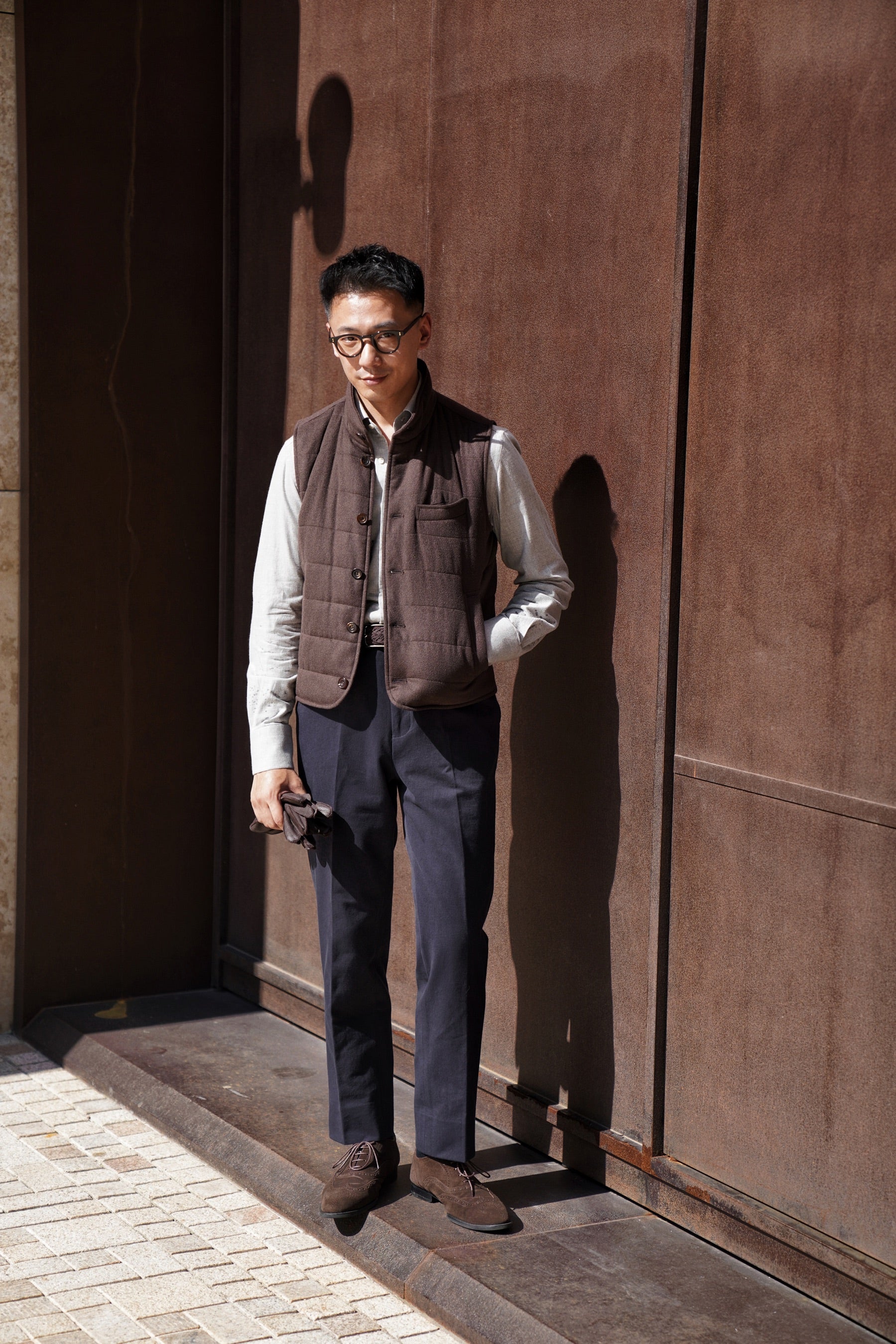 Chocolate Wool Silk Gilet