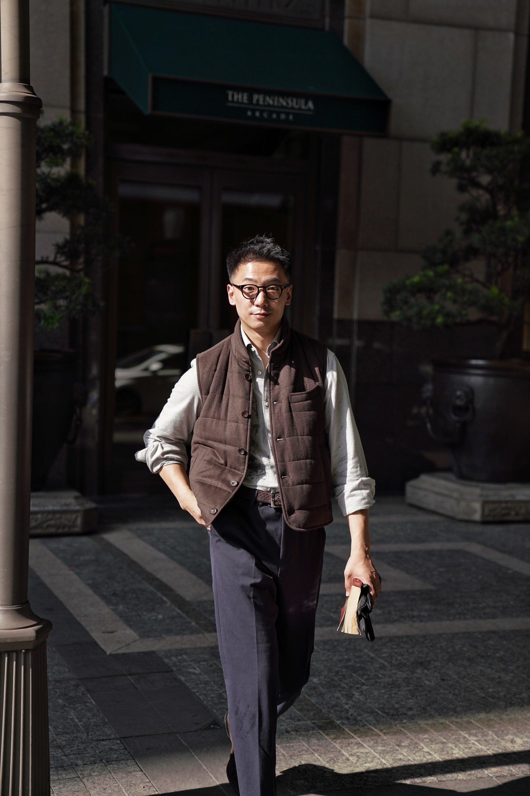 Chocolate Wool Silk Gilet