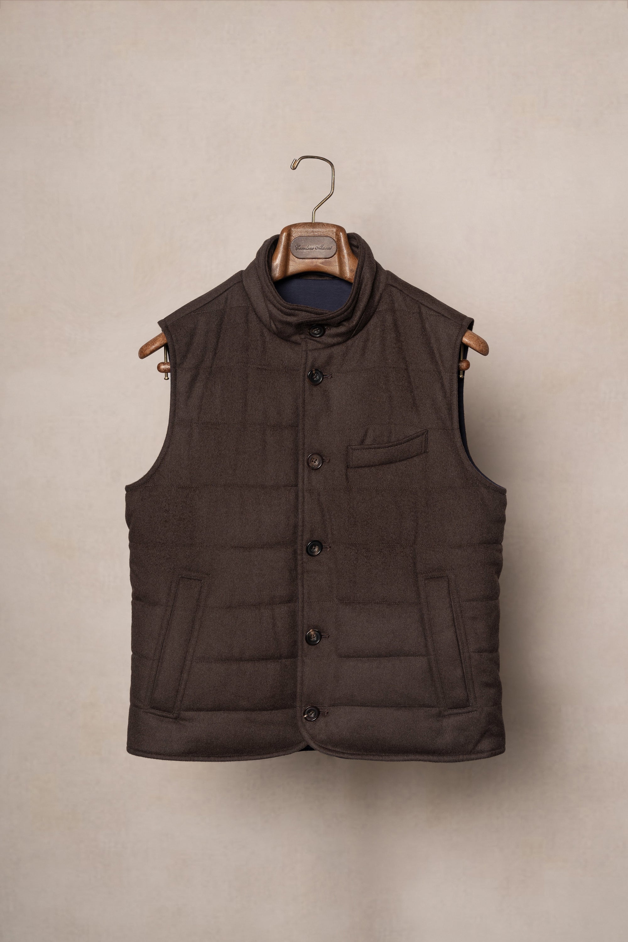 Chocolate Wool Silk Gilet