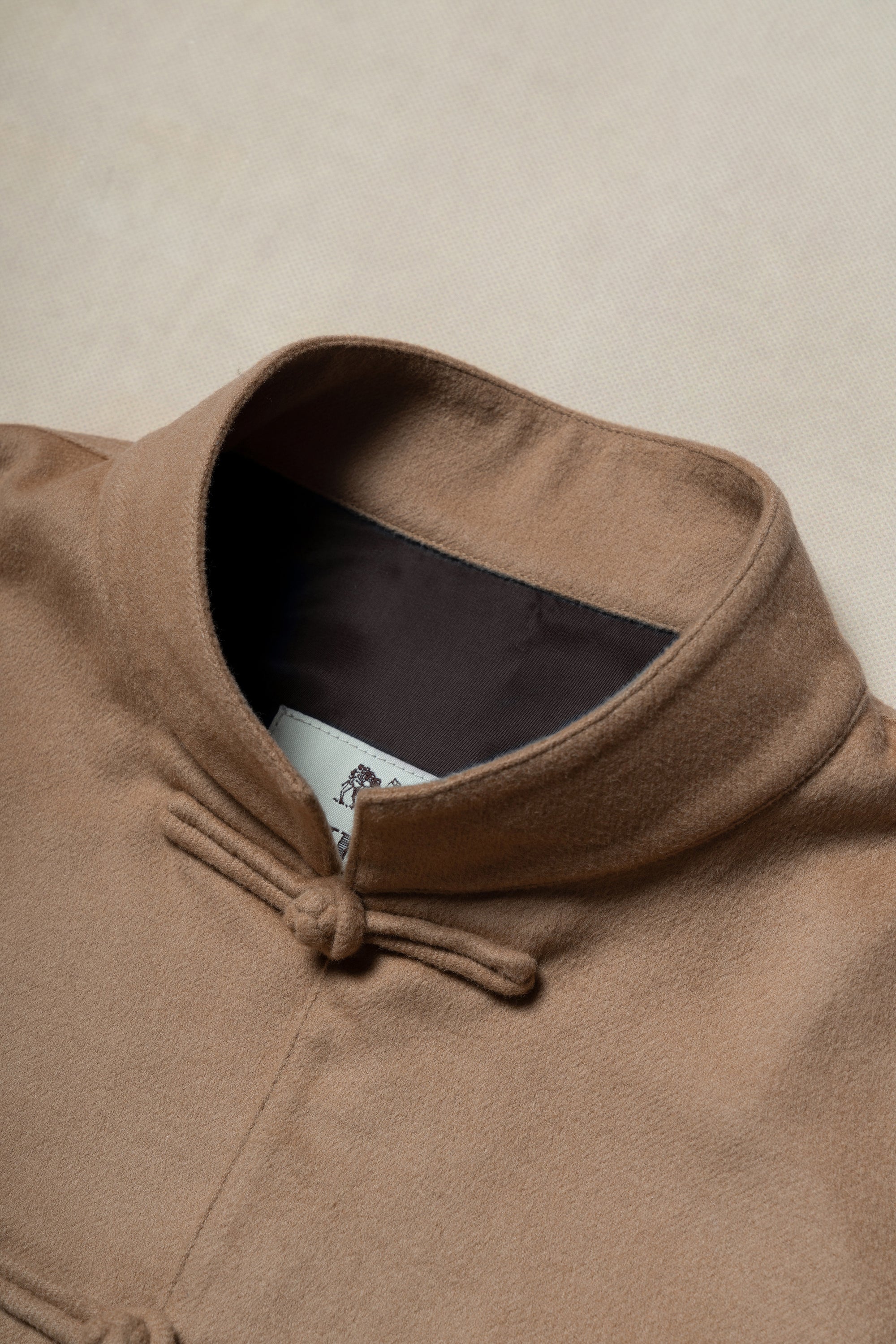 Camel Wool Silk Mandarin Jacket