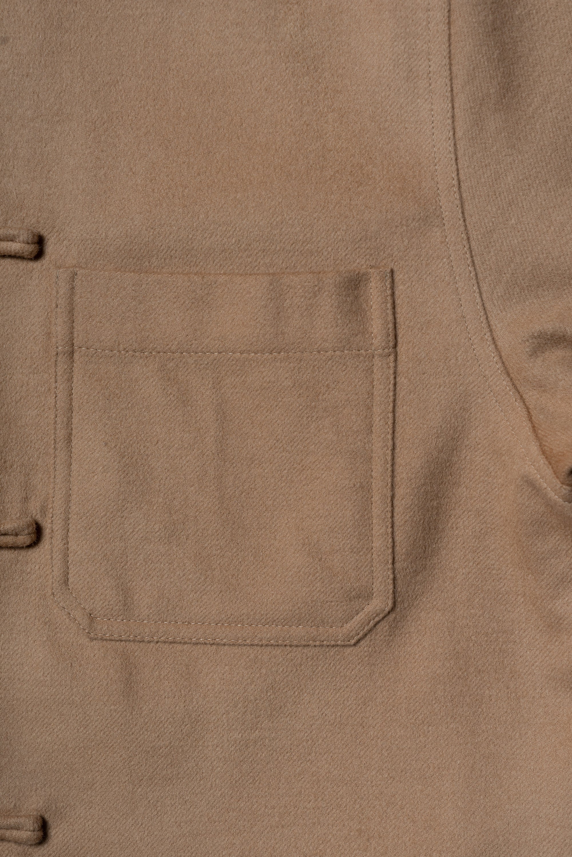 Camel Wool Silk Mandarin Jacket