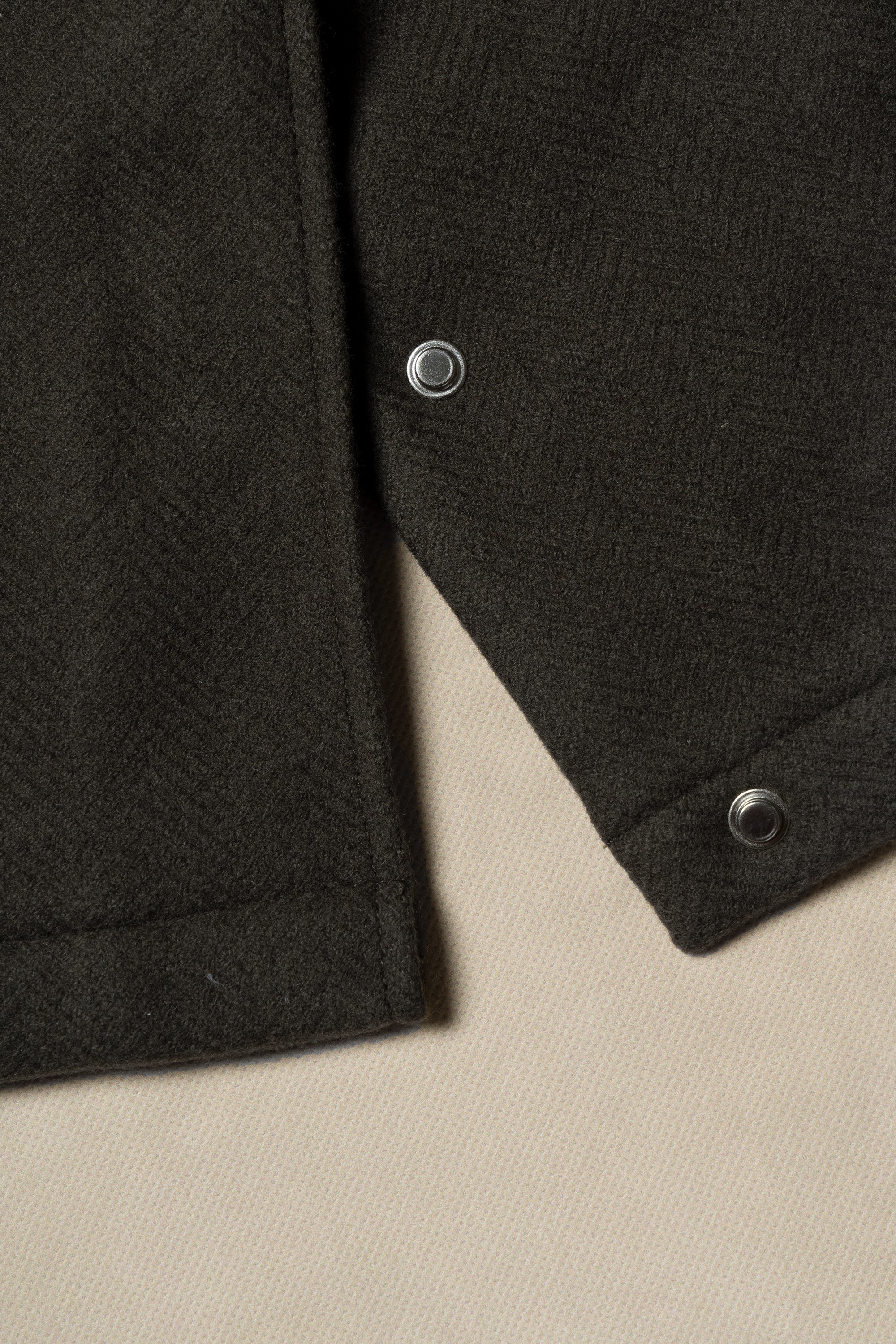 Olive Herringbone Wool Cashmere N3B Parka
