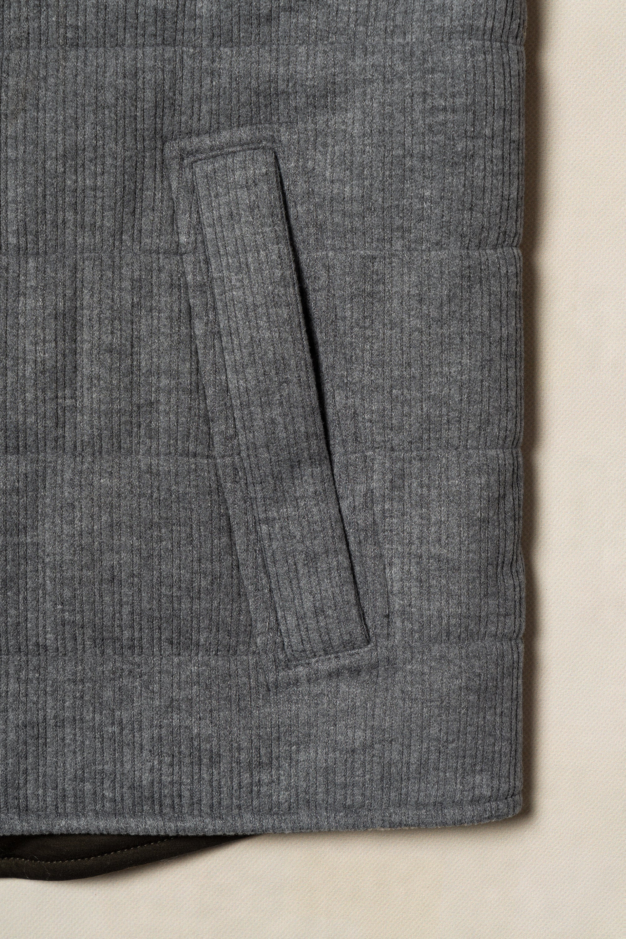 Mid Grey Corduroy Gilet