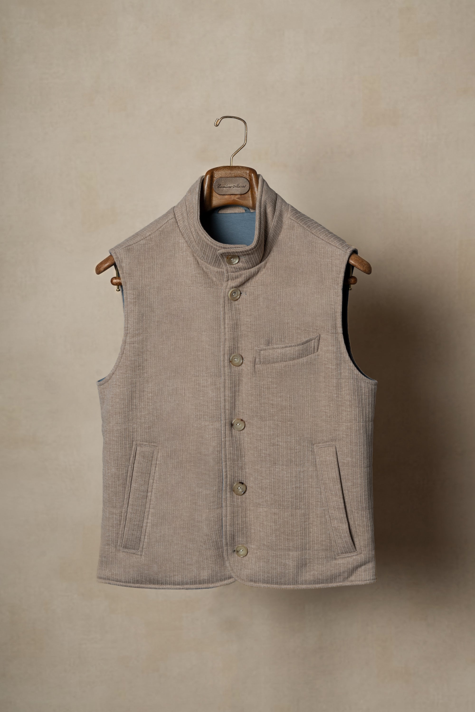 Light Camel Corduroy Gilet