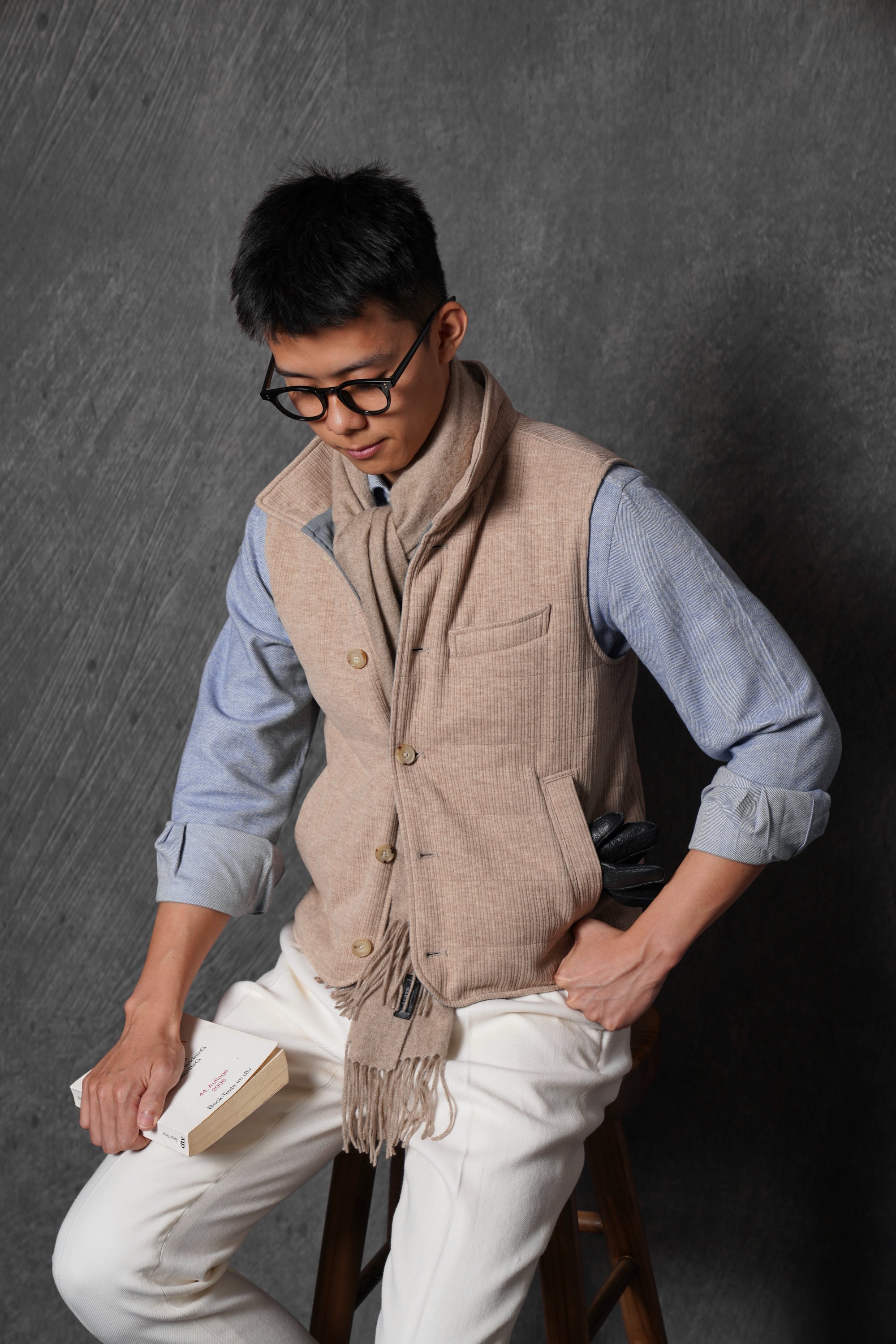 Light Camel Corduroy Gilet