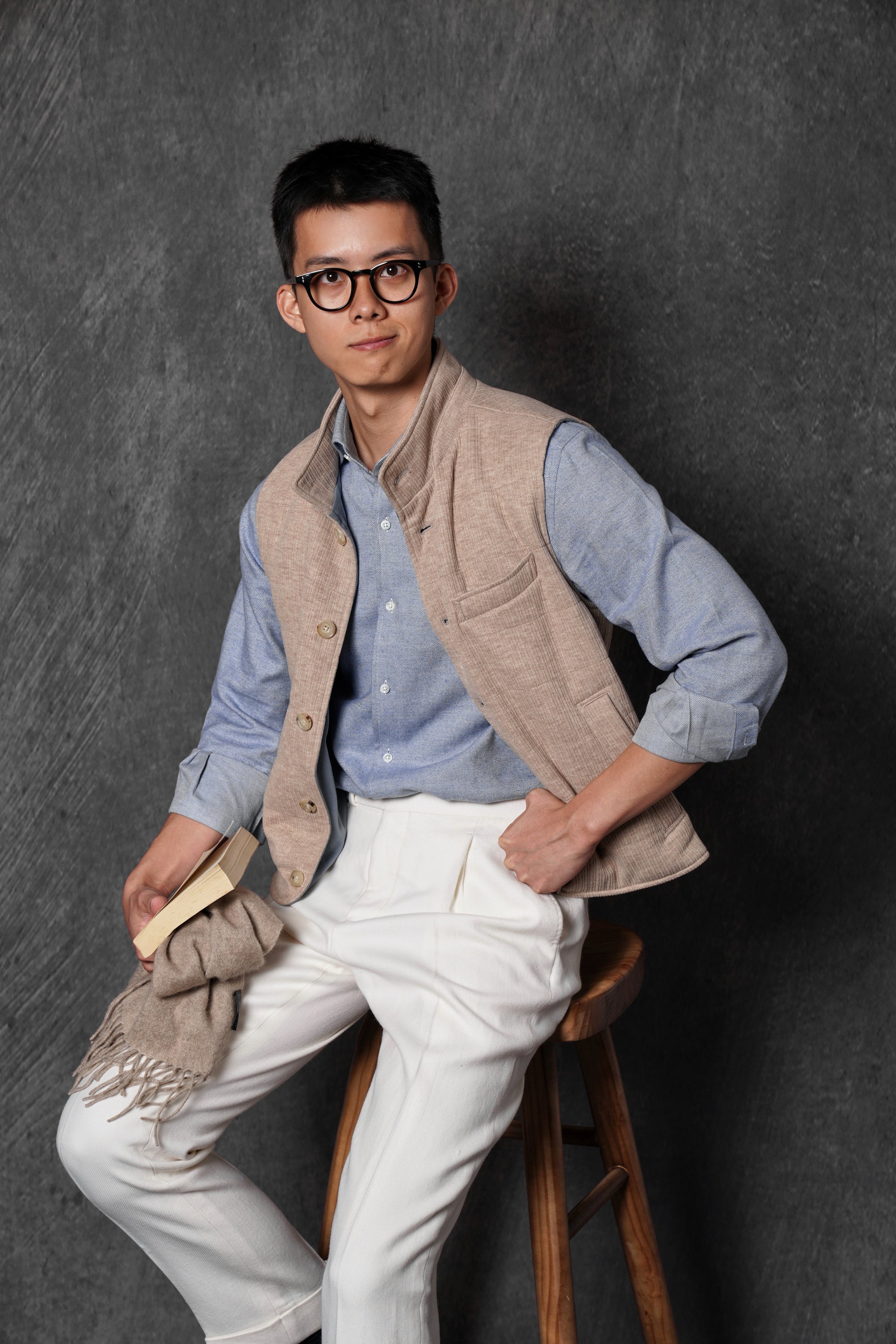 Light Camel Corduroy Gilet