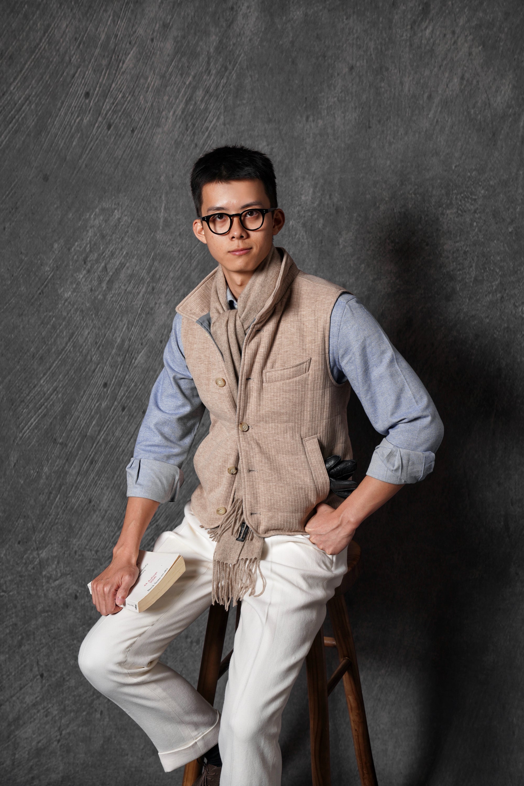 Light Camel Corduroy Gilet