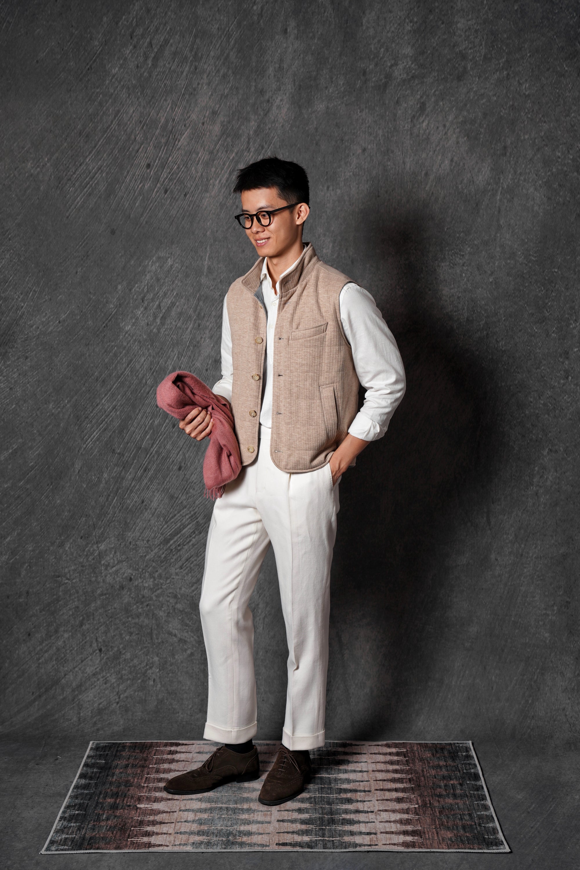 Light Camel Corduroy Gilet