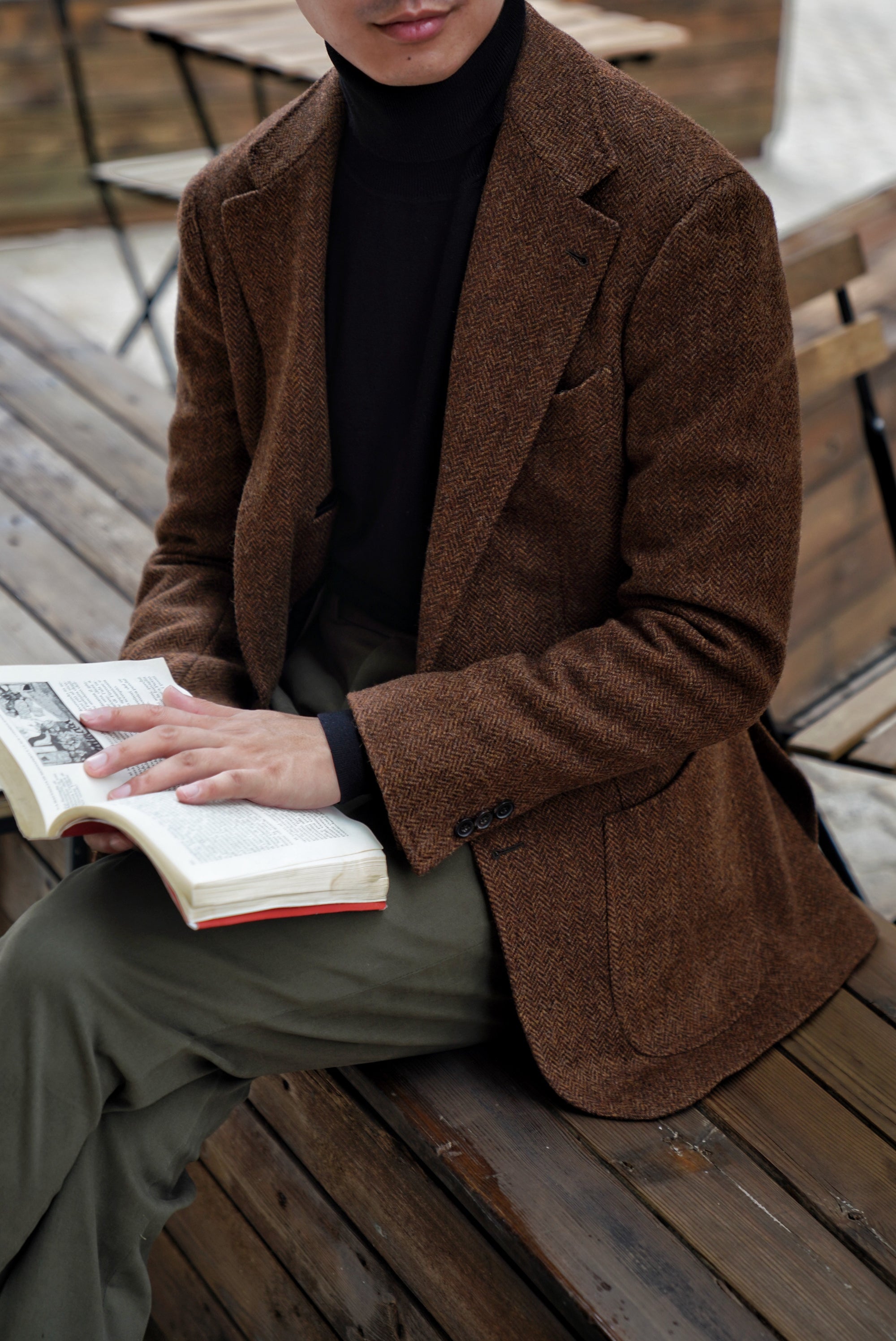 MTO Rusty Herringbone Tweed Jacket #170