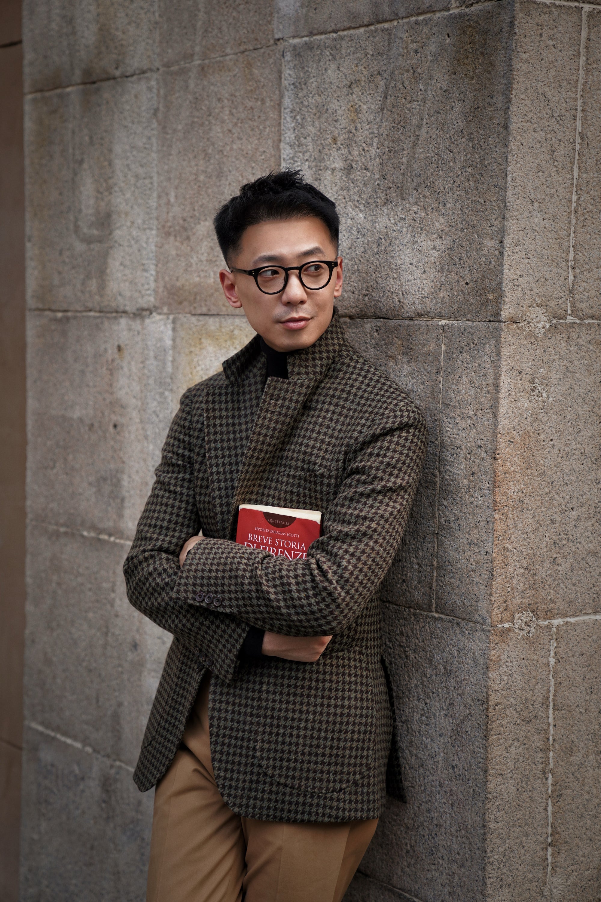 MTO Olive Brown Houndstooth Jacket #239