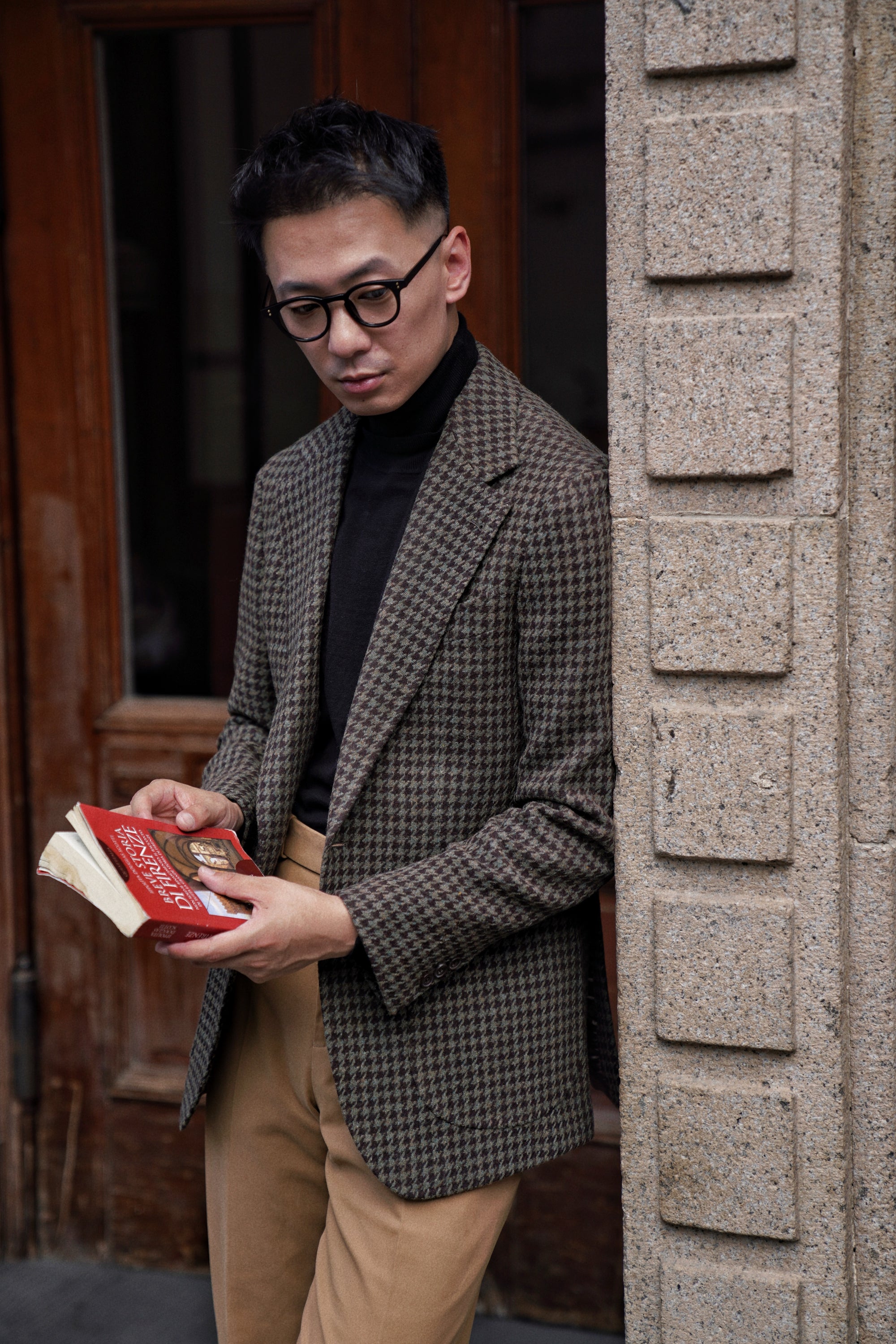 MTO Olive Brown Houndstooth Jacket #239