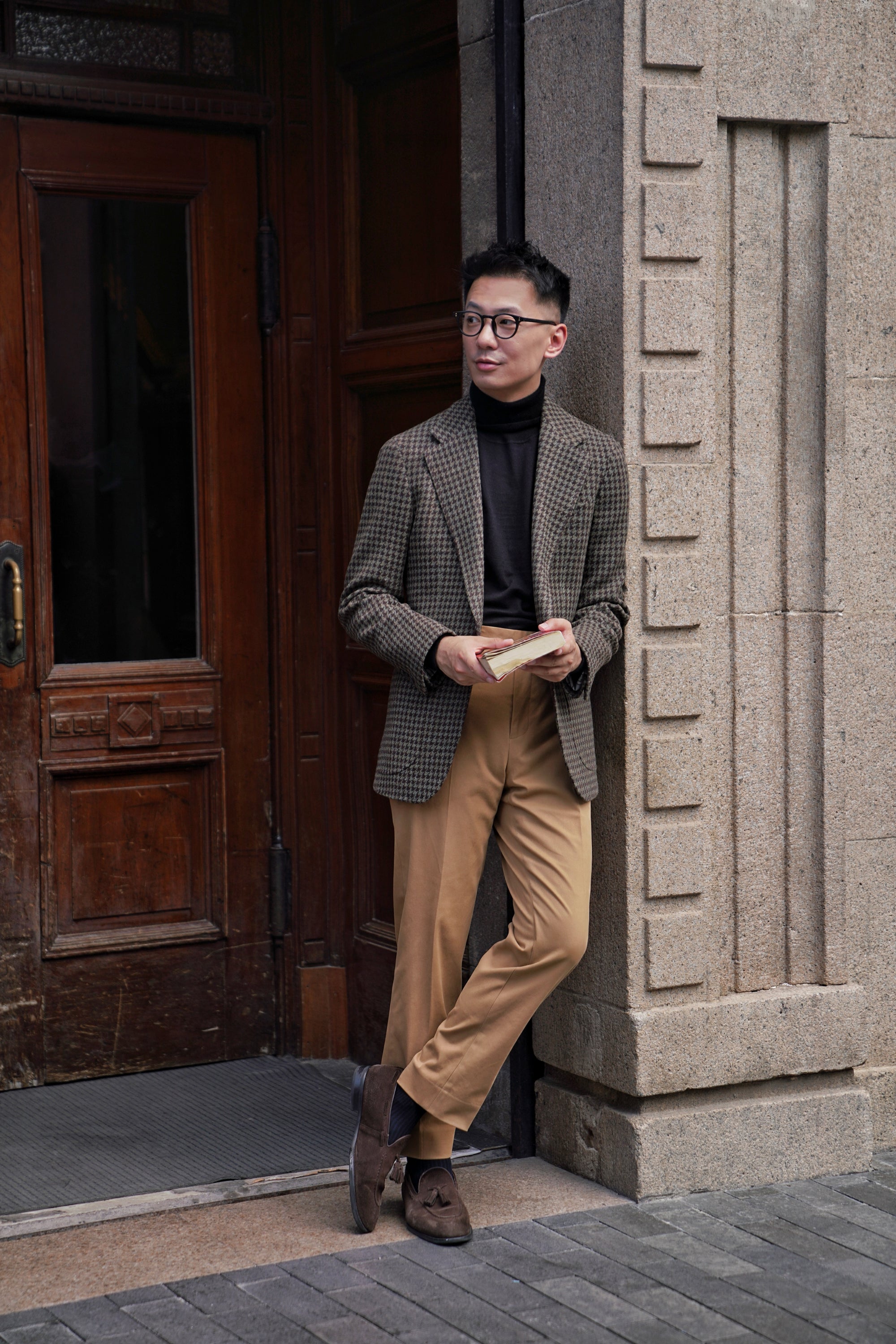 MTO Olive Brown Houndstooth Jacket #239